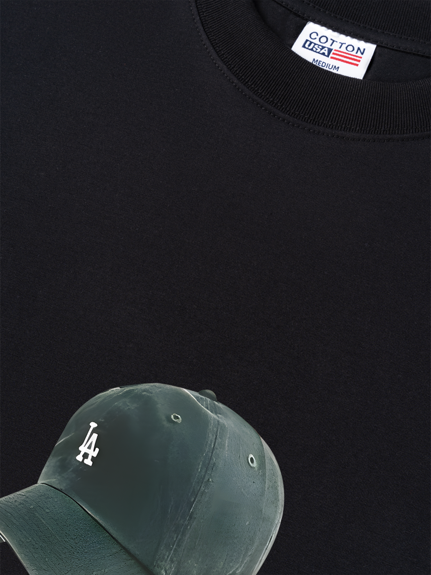 Áo Thun Relaxed Fit USA Los Ageles Green Hat