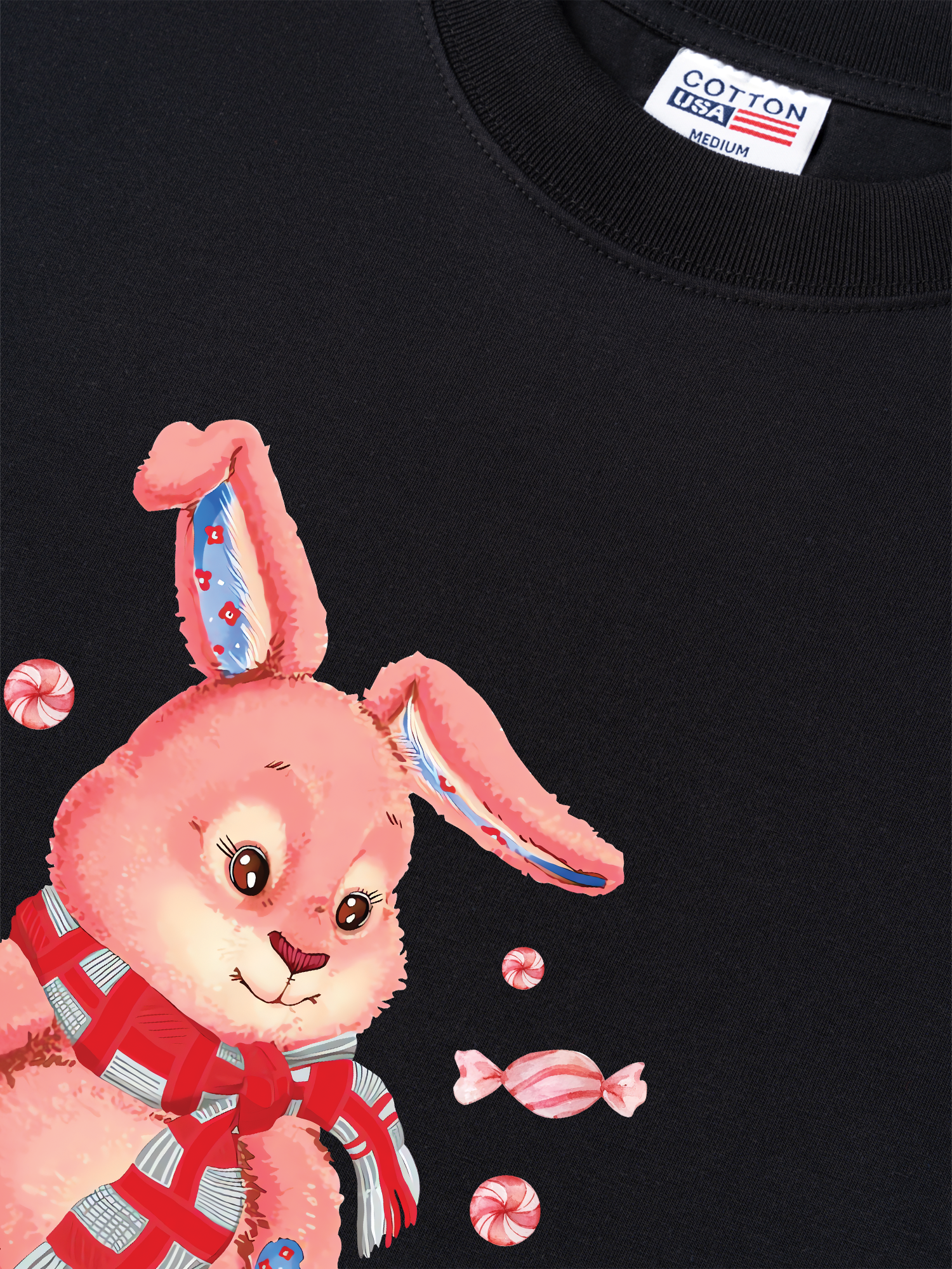 Áo Thun Relaxed Fit Soft Paw Pinky Bunny