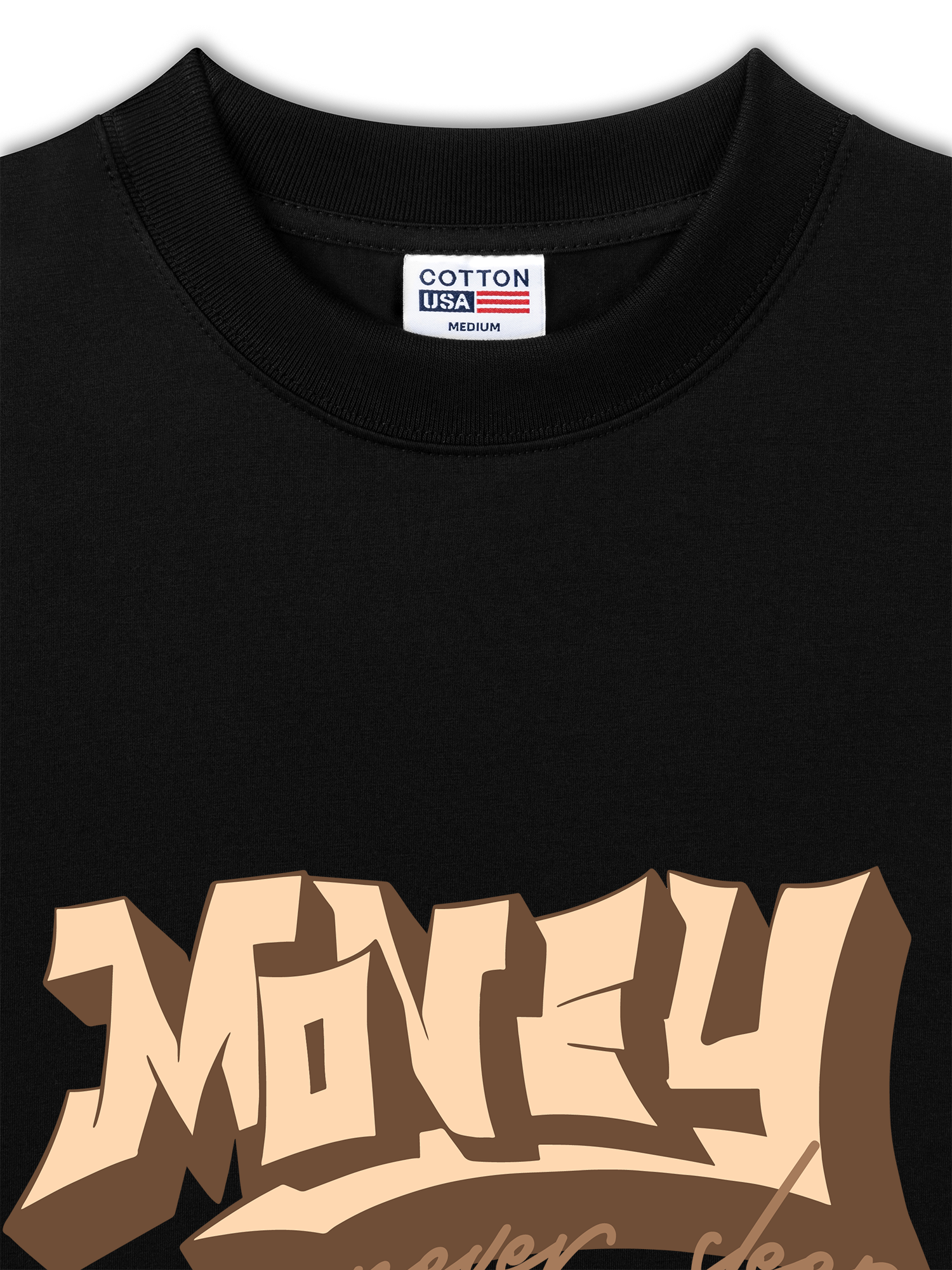 Áo Thun Relaxed Fit Money Never Sleep