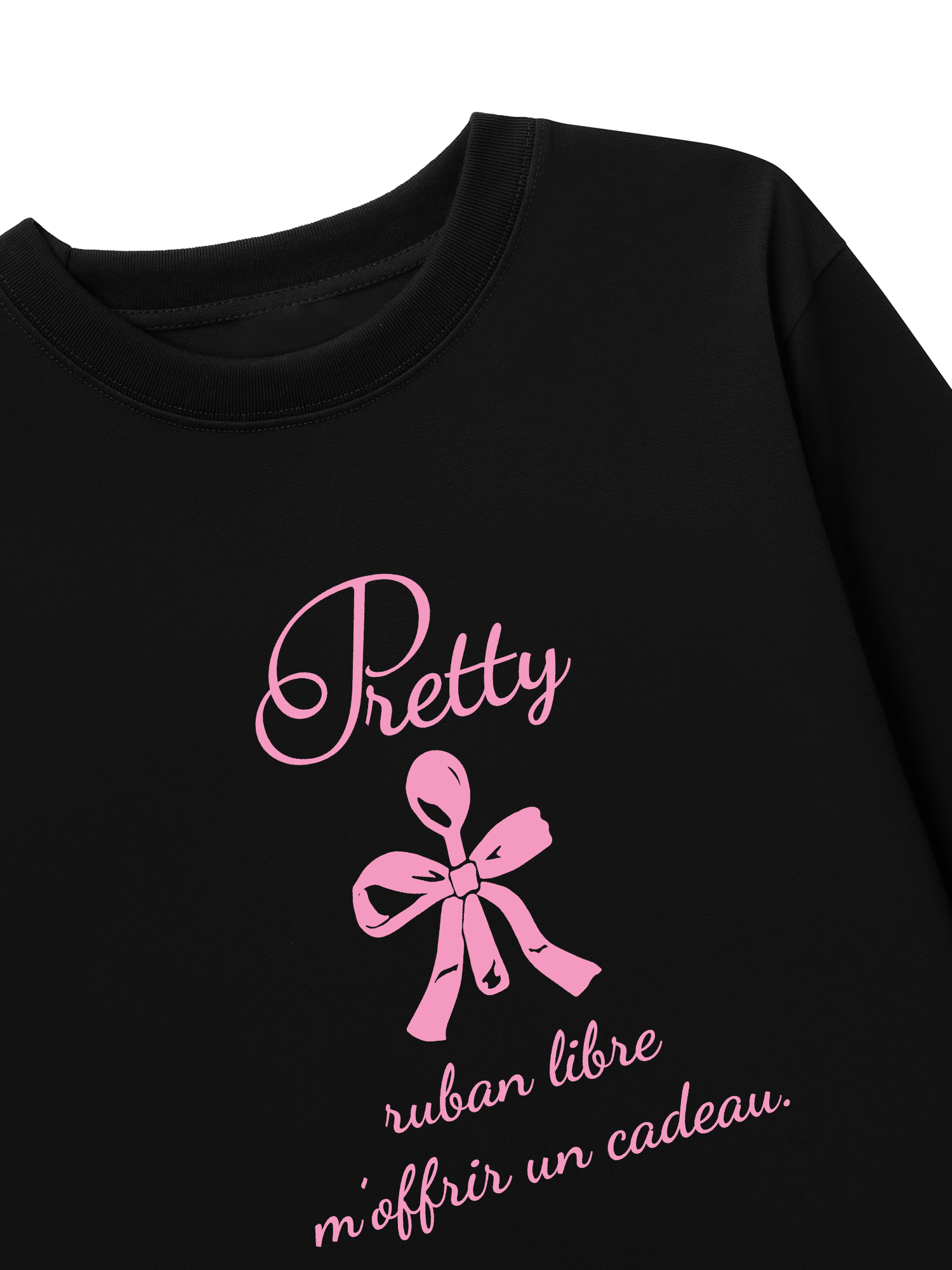 Áo Thun Dài Tay Ribbon Art Work Printing