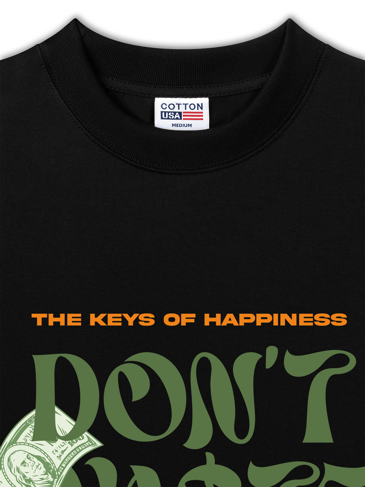 Áo Thun Relaxed Fit Money The Keys Of Happiness