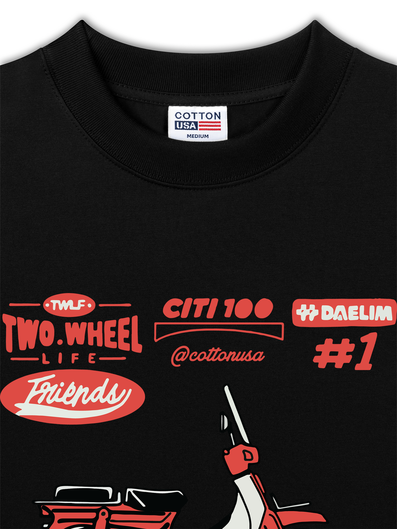 Áo Thun Relaxed Fit Motorbike Citi 100 DAELIM