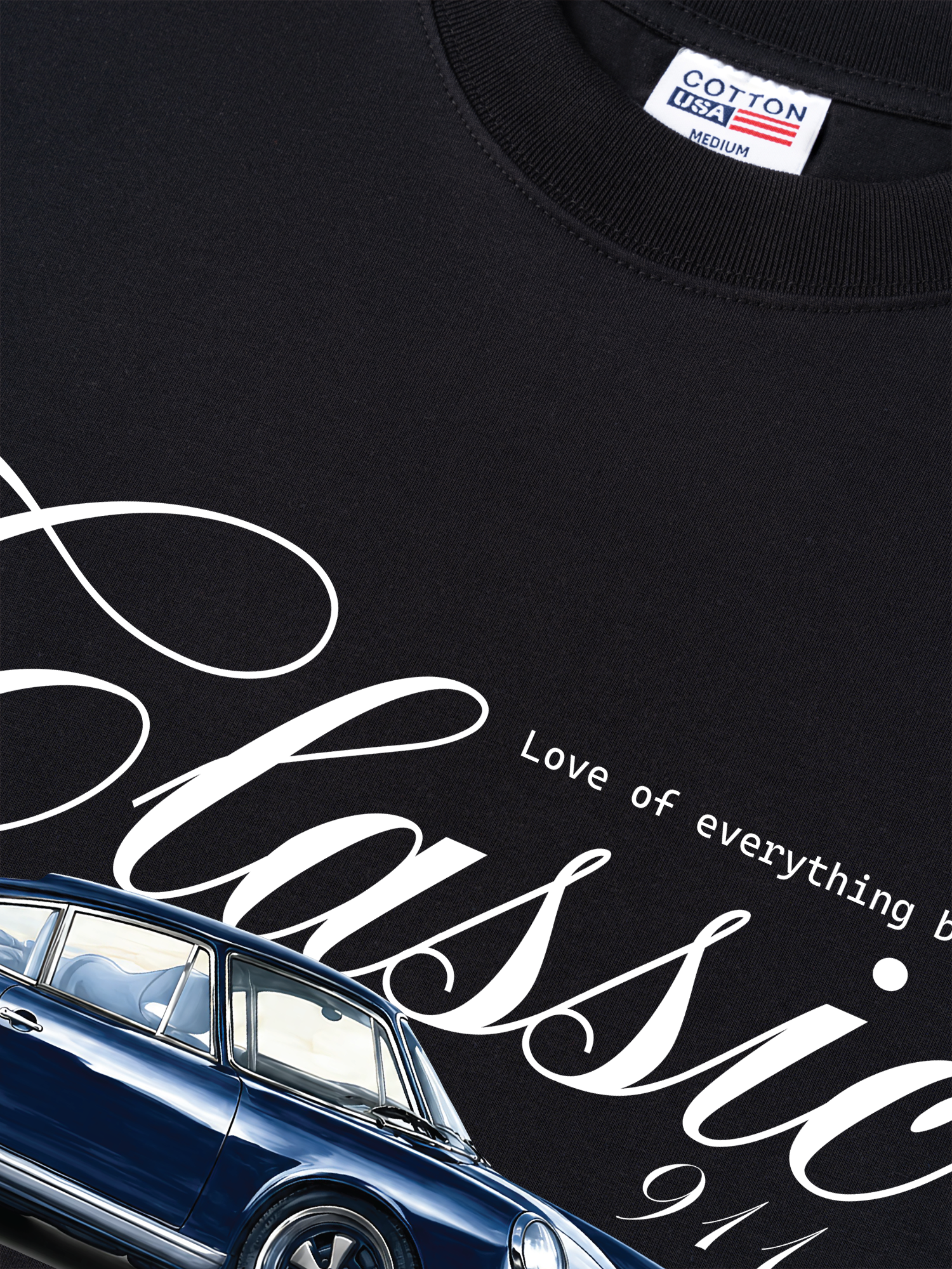 Áo Thun Relaxed Fit Car Love Of Everything Blue Classic 911