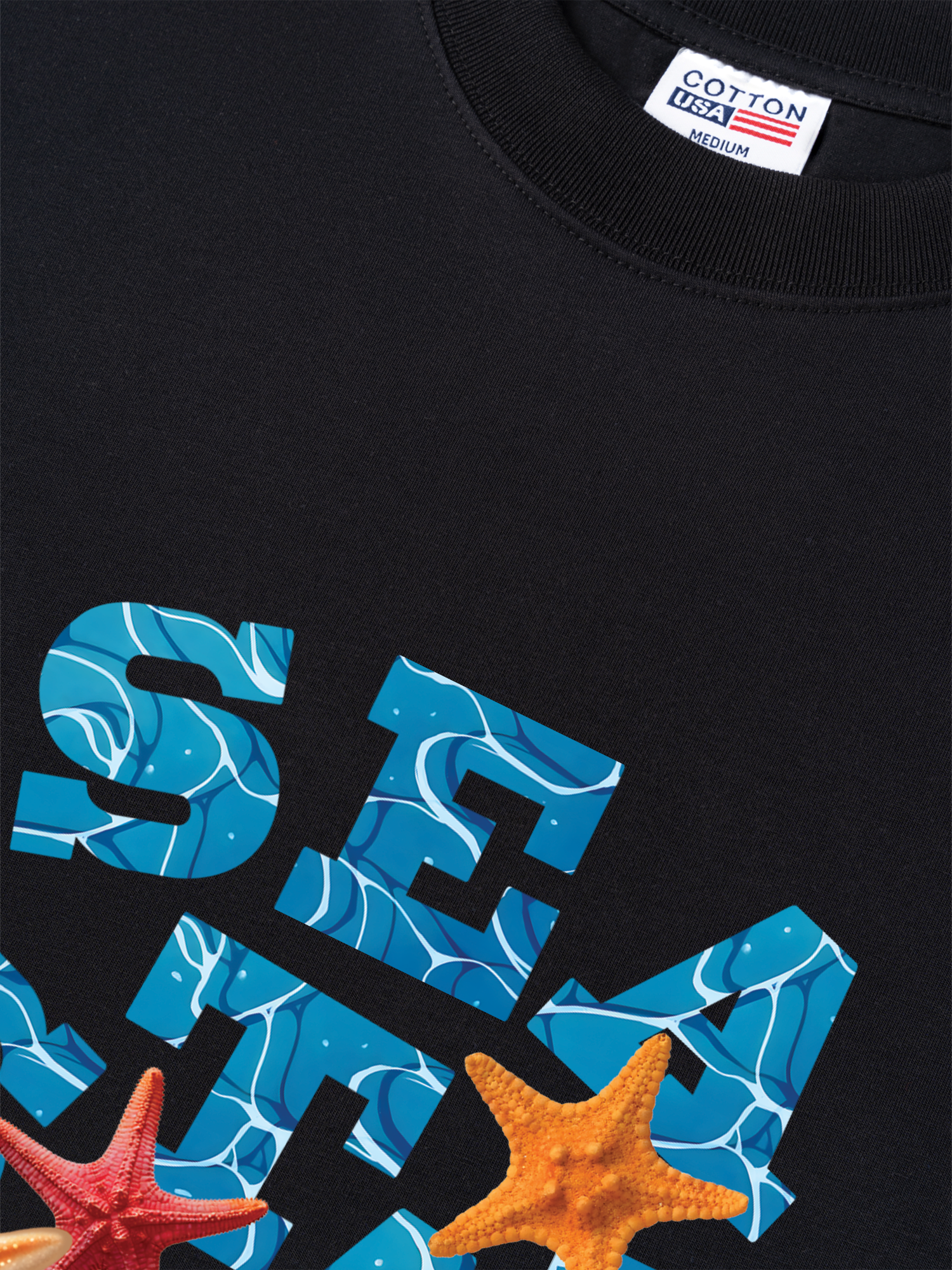 Áo Thun Relaxed Fit Tropical Starfish Parrty Sea Water