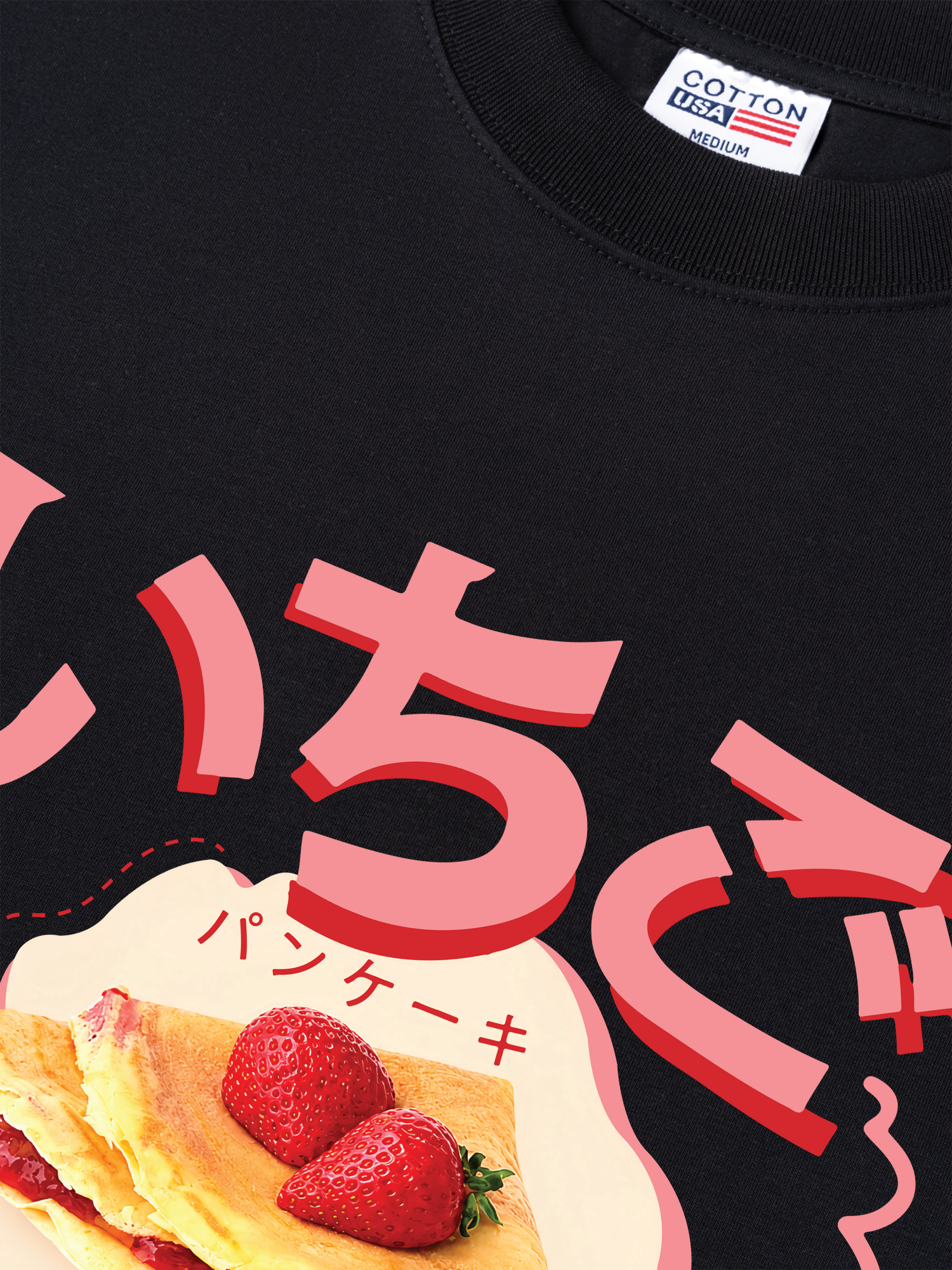 Áo Thun Relaxed Fit Yummy Mood Strawberry Crepe
