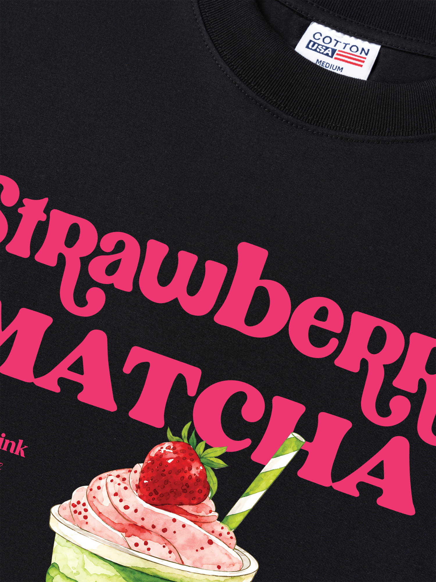 Áo Thun Relaxed Fit Daily Cup Strawberry Matcha