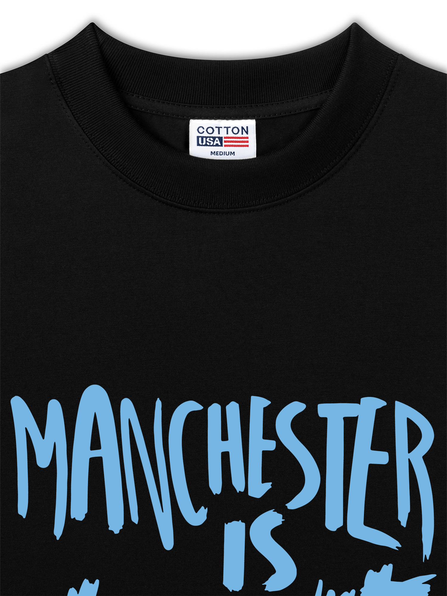 Áo Thun Relaxed Fit Soccer Manchester is Blue