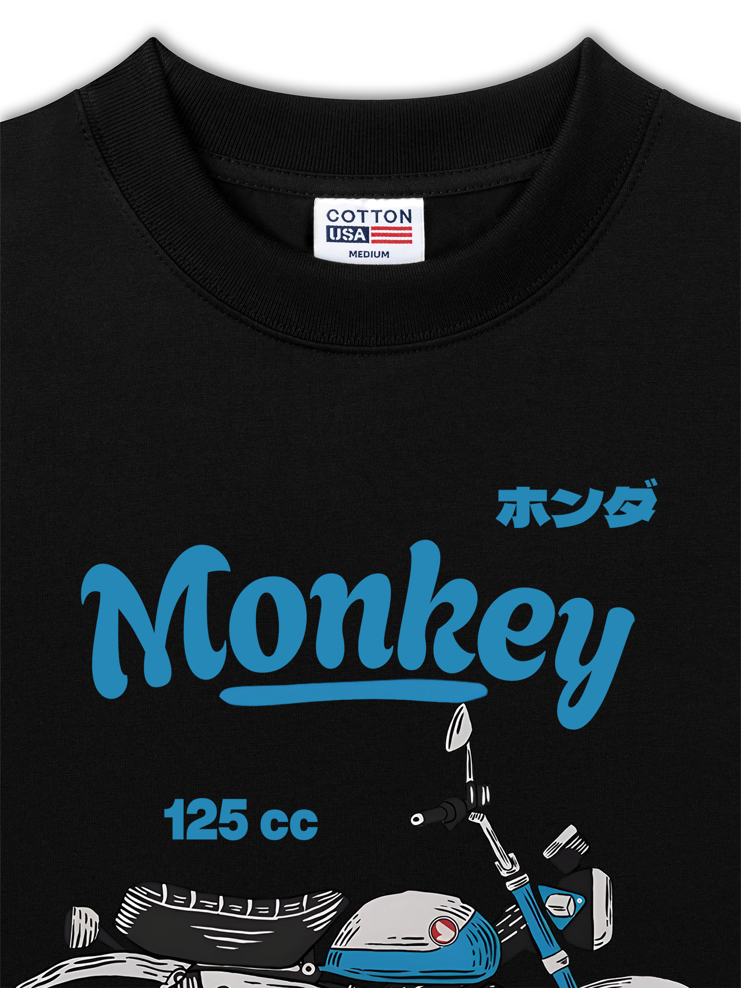 Áo Thun Relaxed Fit Motorbike Monkey 125cc blue