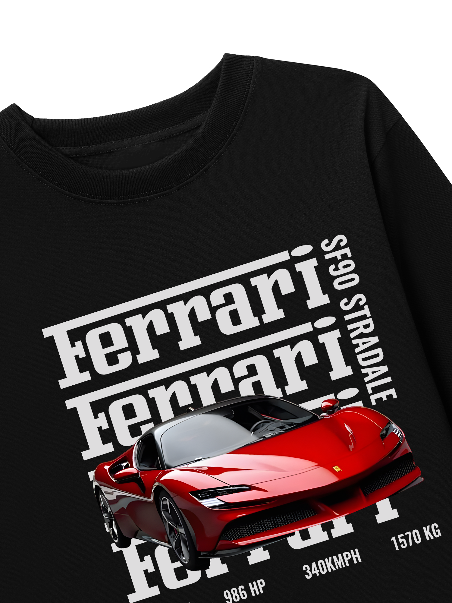 Áo Thun Dài Tay Ferrari SF90 Stradale