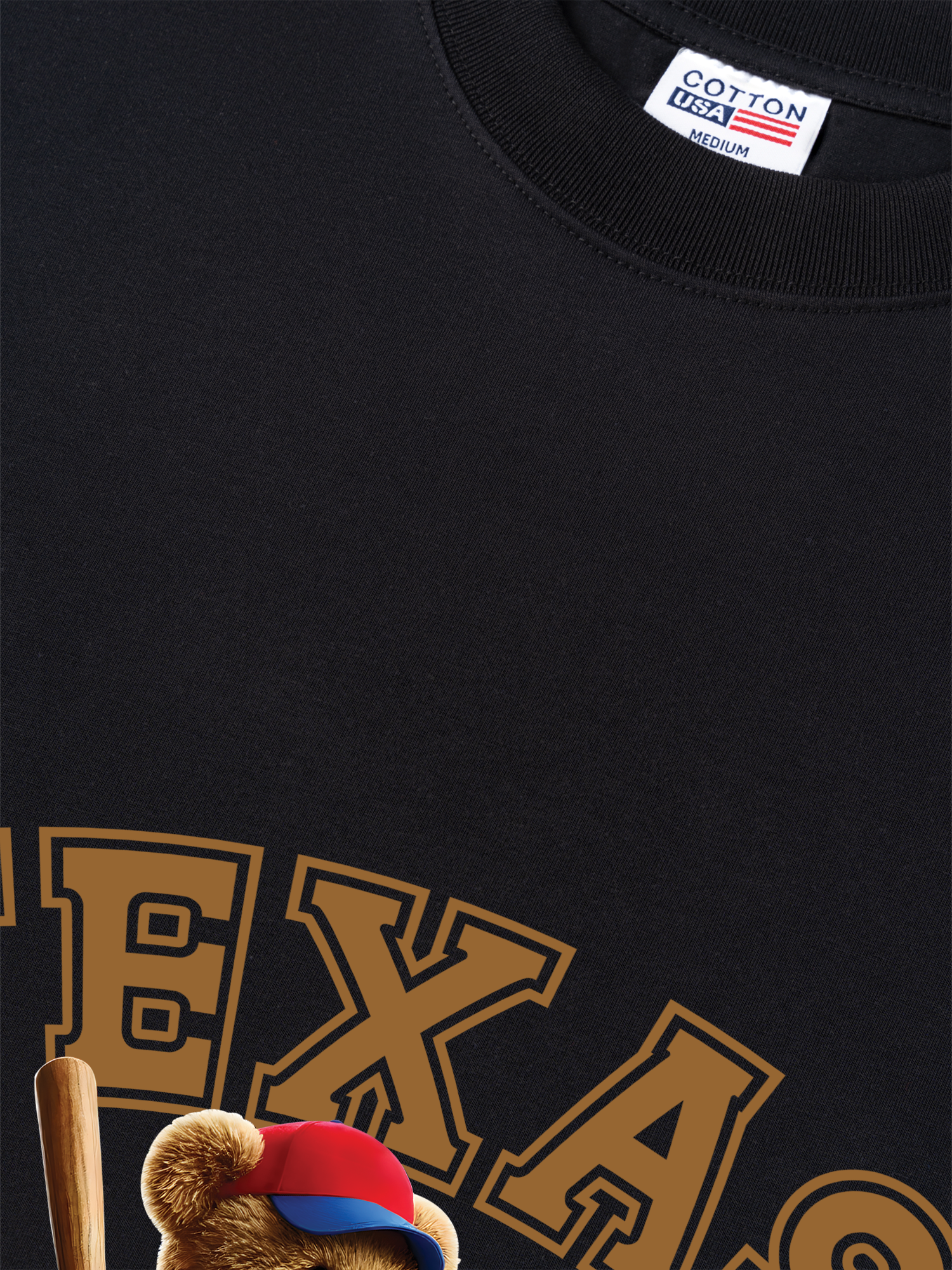 Áo Thun Relaxed Fit Baseball Texas Teddy Fan Club