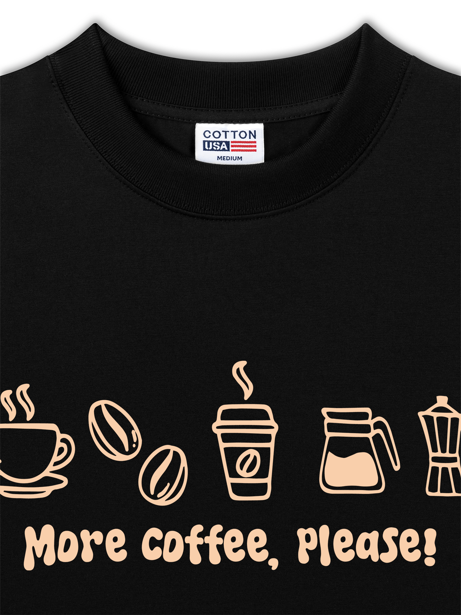 Áo Thun Relaxed Fit Daily Cup More Coffee, Please!