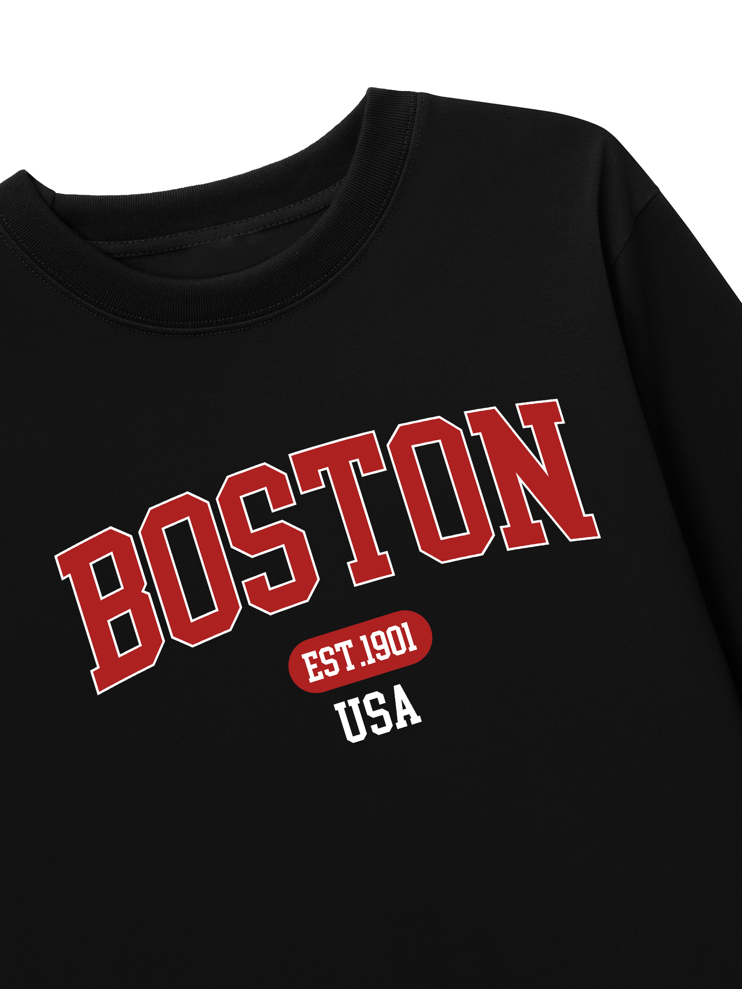 Áo Thun Dài Tay Baseball Collage Boston