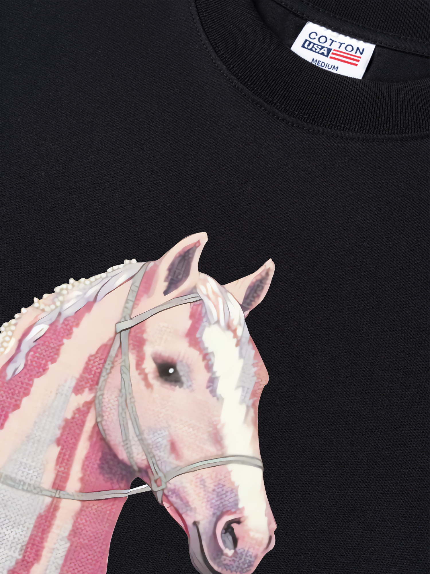 Áo Thun Relaxed Fit Cute Pink Horse
