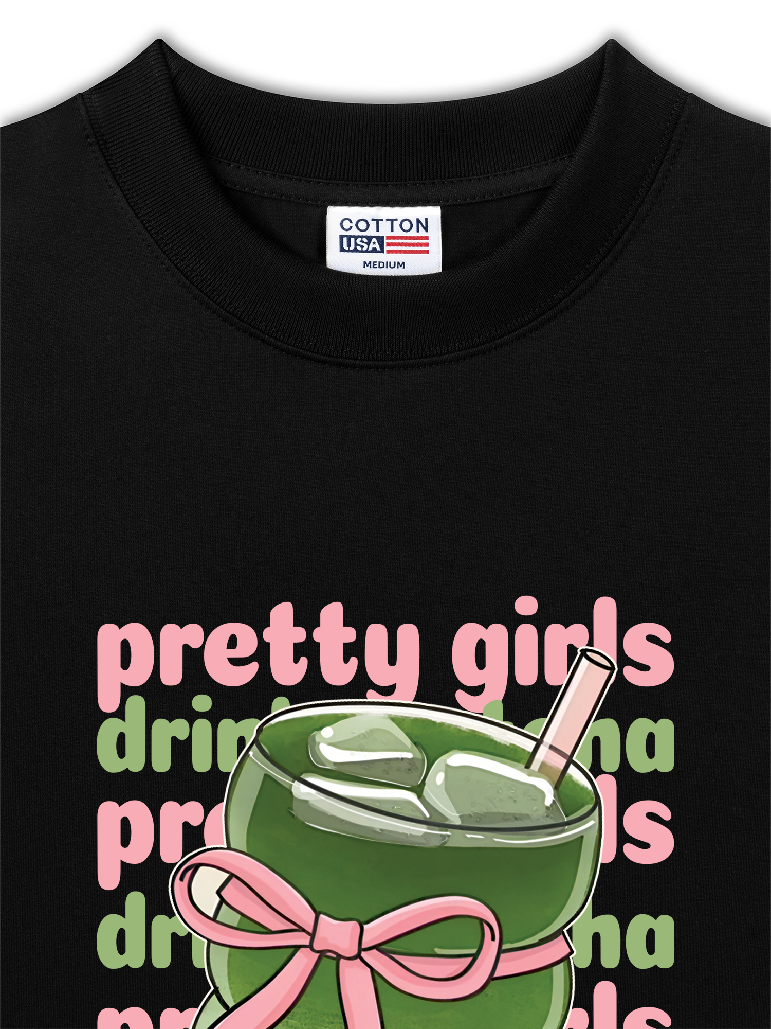 Áo Thun Relaxed Fit Daily Cup Pretty Girls Drink Matcha