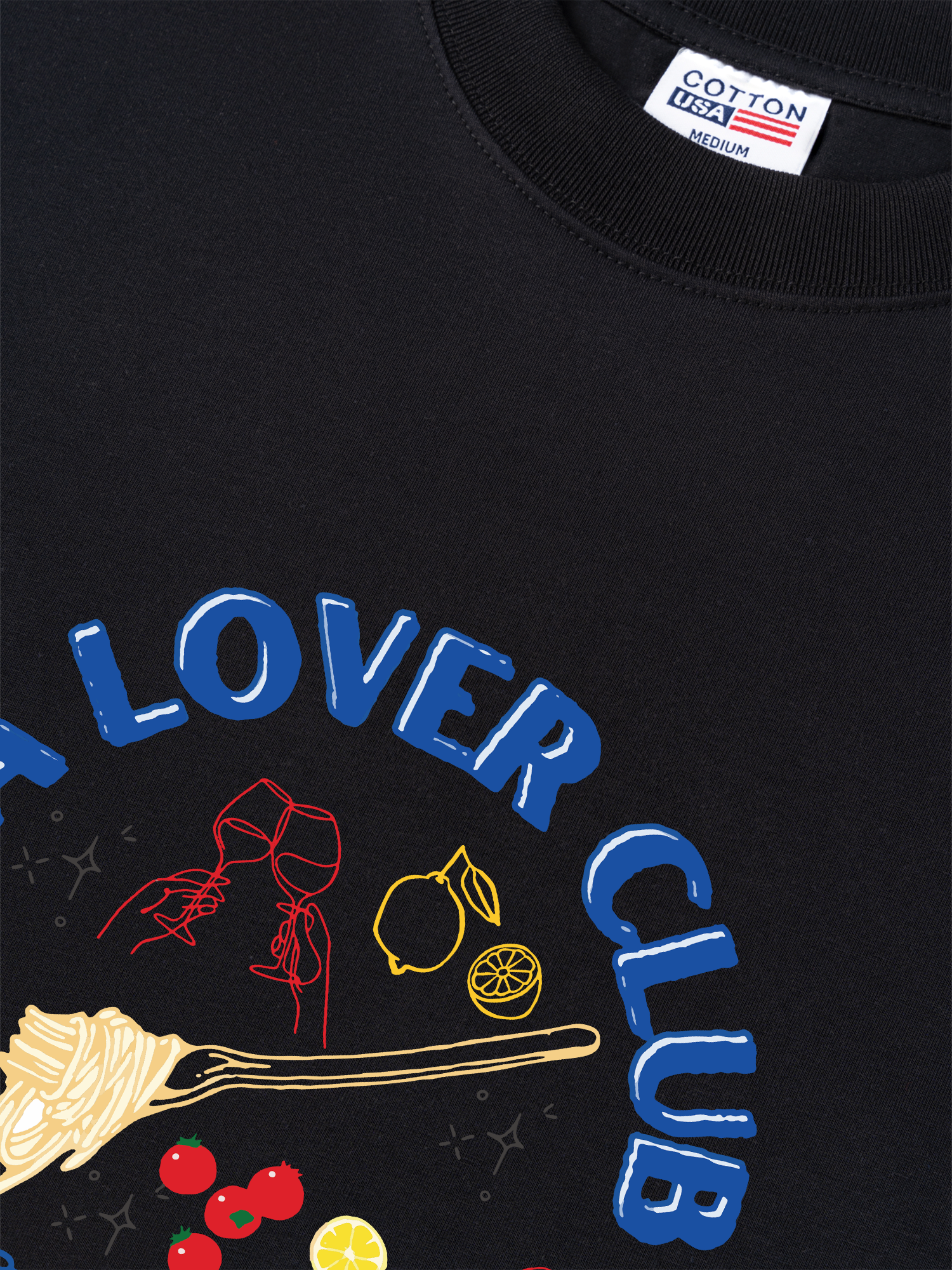 Áo Thun Relaxed Fit Yummy Mood Pasta Lover Club