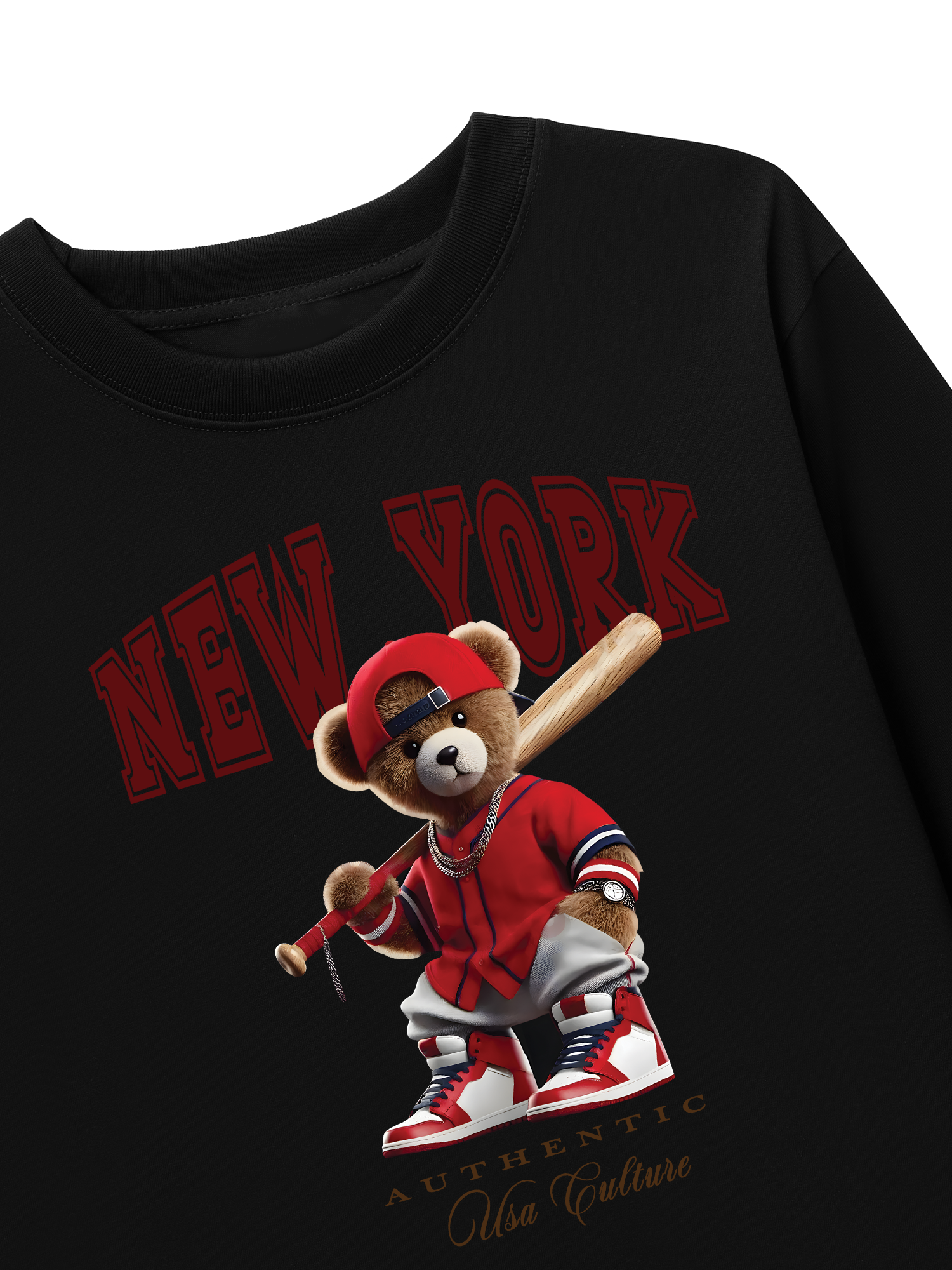 Áo Thun Dài Tay Baseball Authentic Teddy