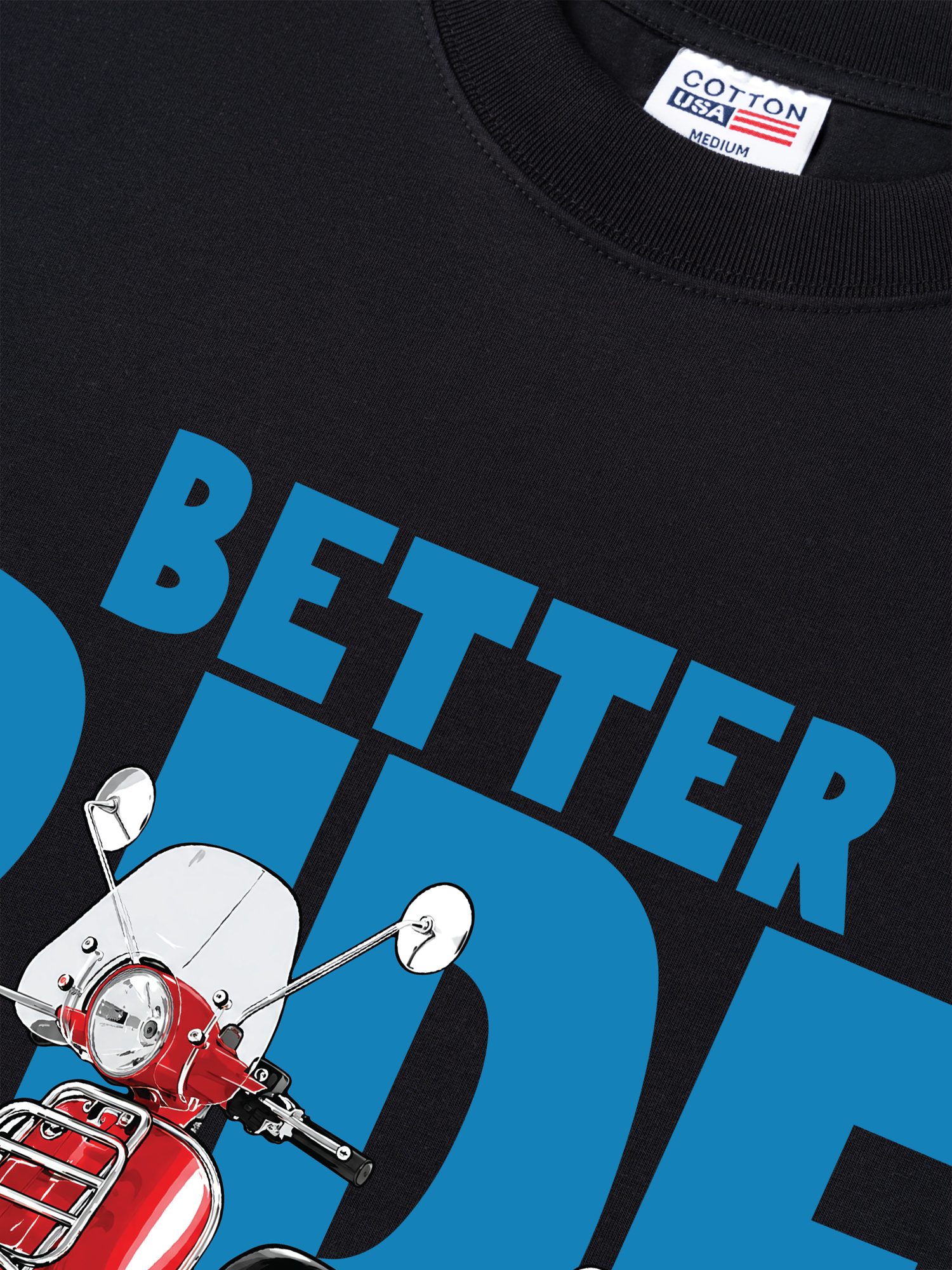 Áo Thun Relaxed Fit Motobike Better Ride With Vespa