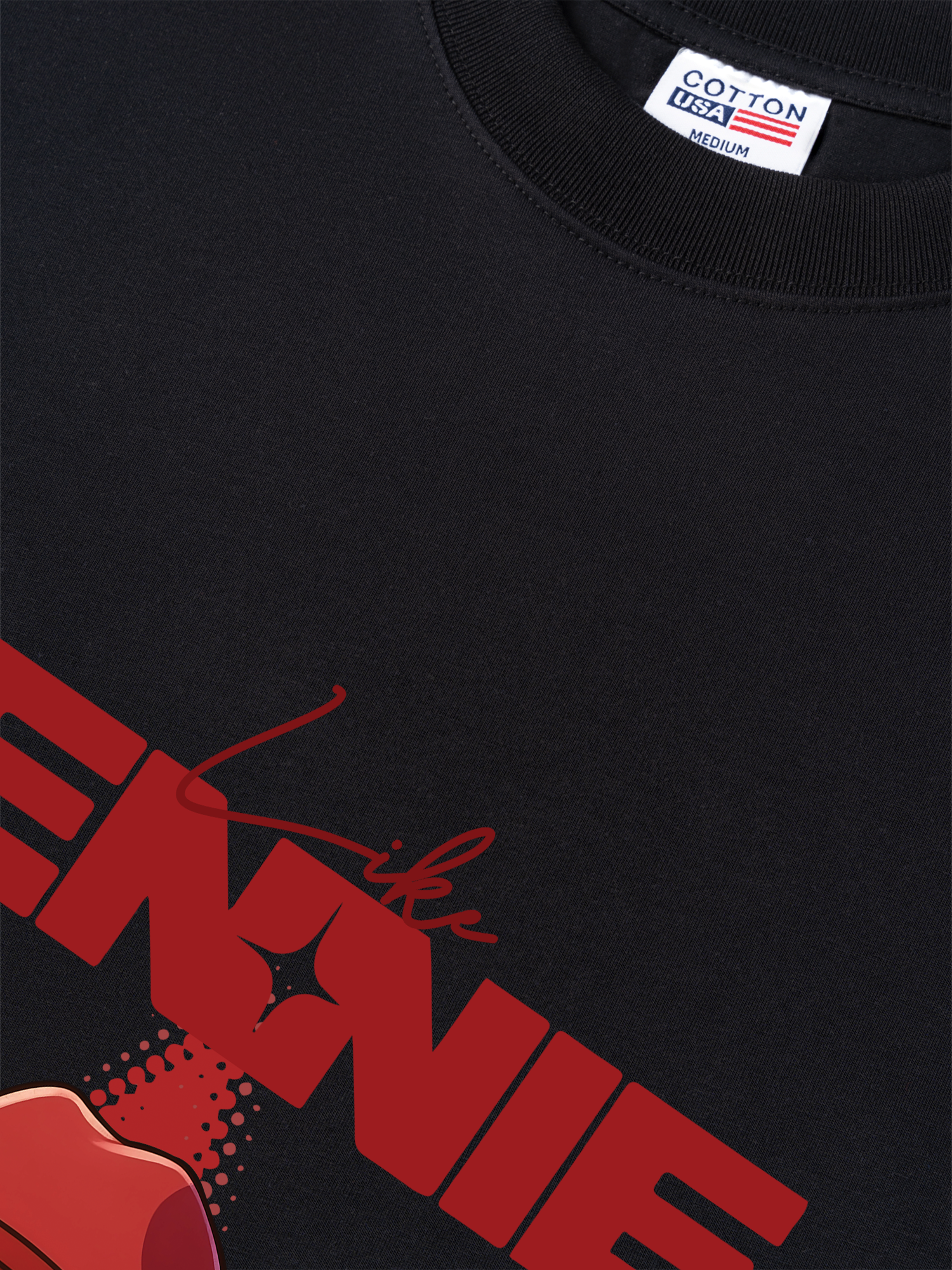 Áo Thun Relaxed Fit Black Pink Like Jenie