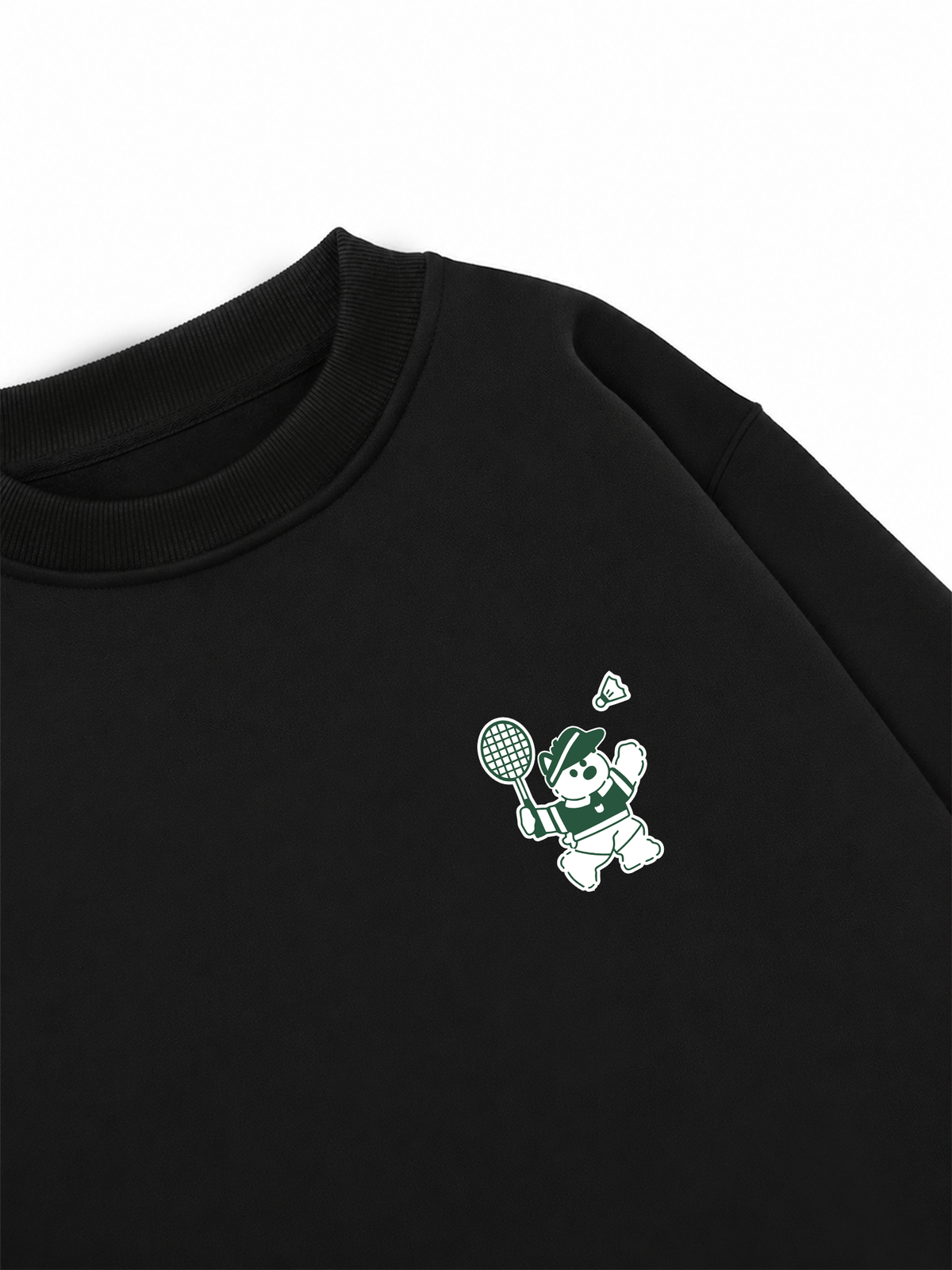 Áo Sweater Nỉ Hai Da Badminton Club Green