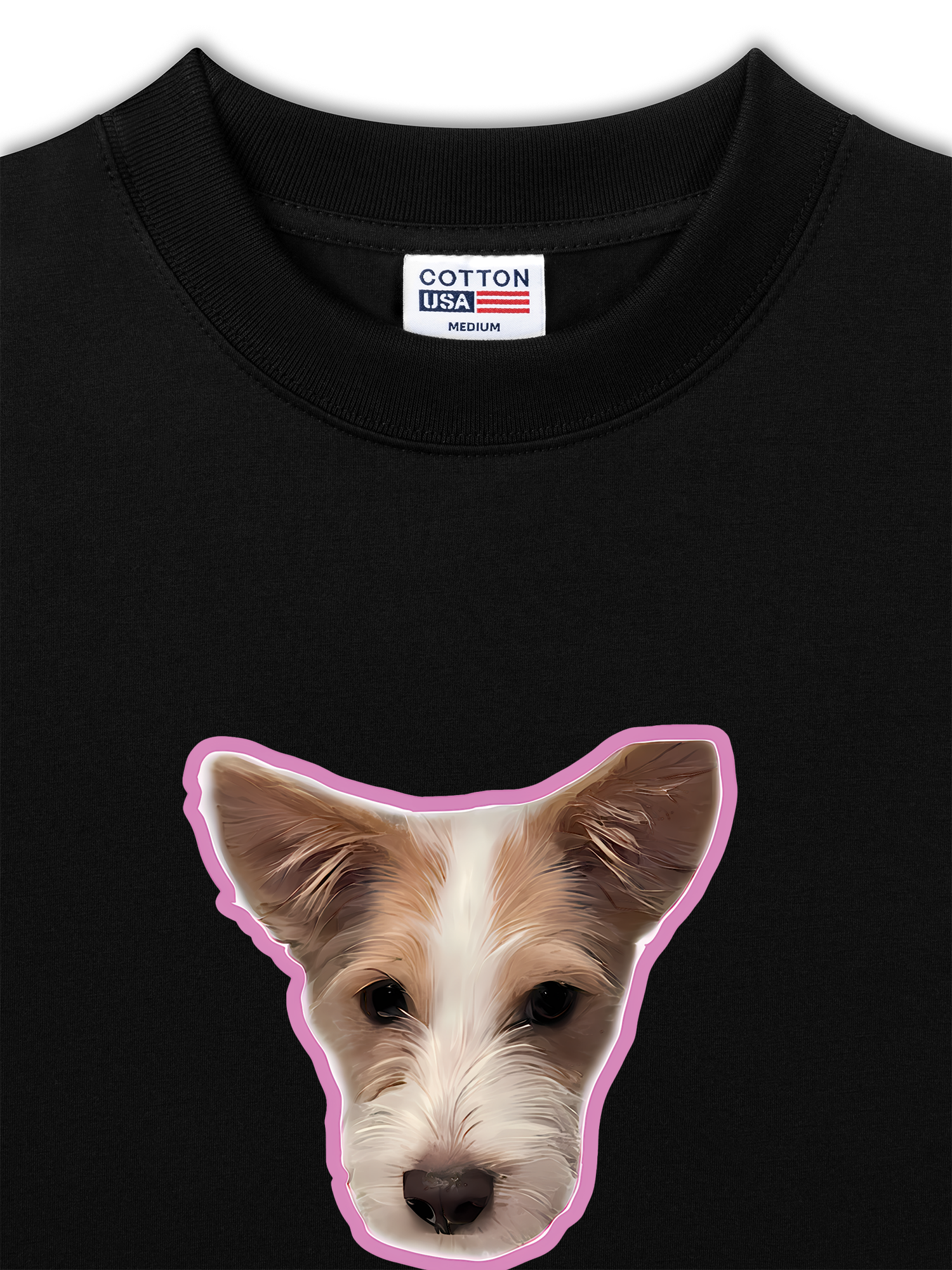 Áo Thun Relaxed Fit Black Pink Love Hank
