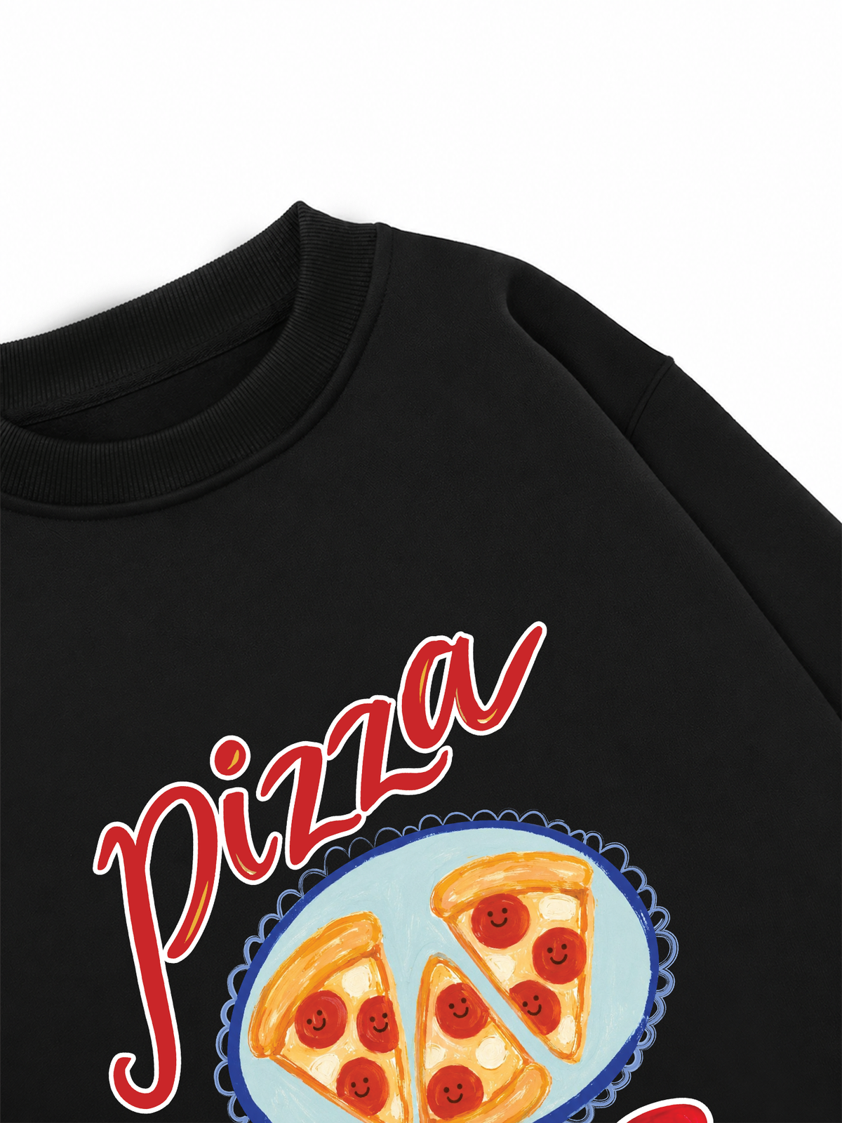 Áo Sweater Nỉ Hai Da Yummy Mood Pizza Girl Club
