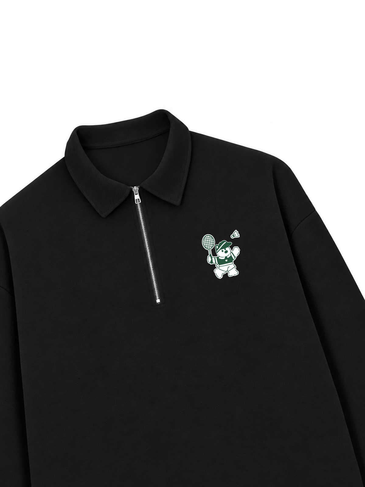 Áo Sweater Polo Nỉ Hai Da Badminton Green Club