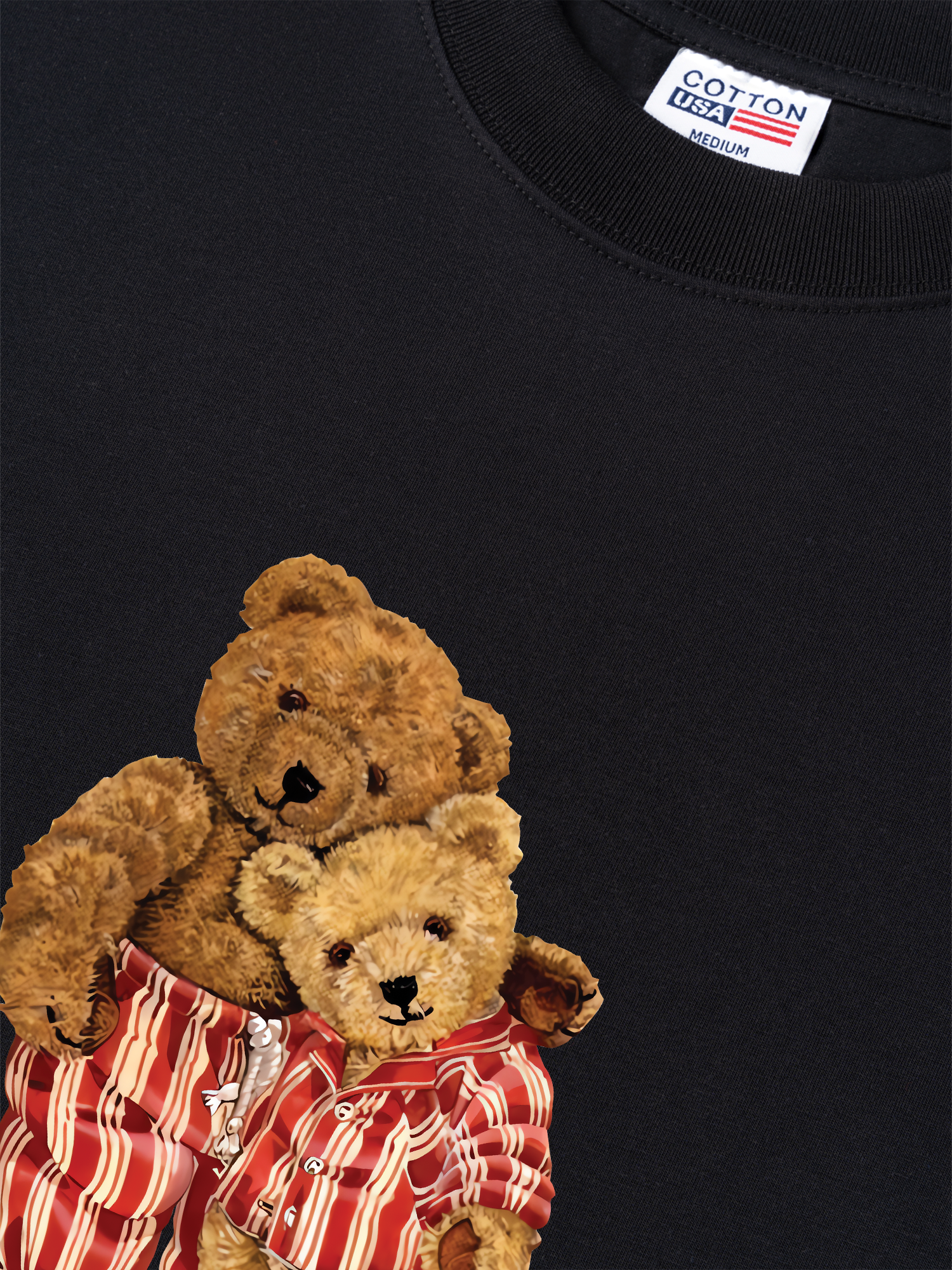 Áo Thun Relaxed Fit Couple Bear Go To Bed