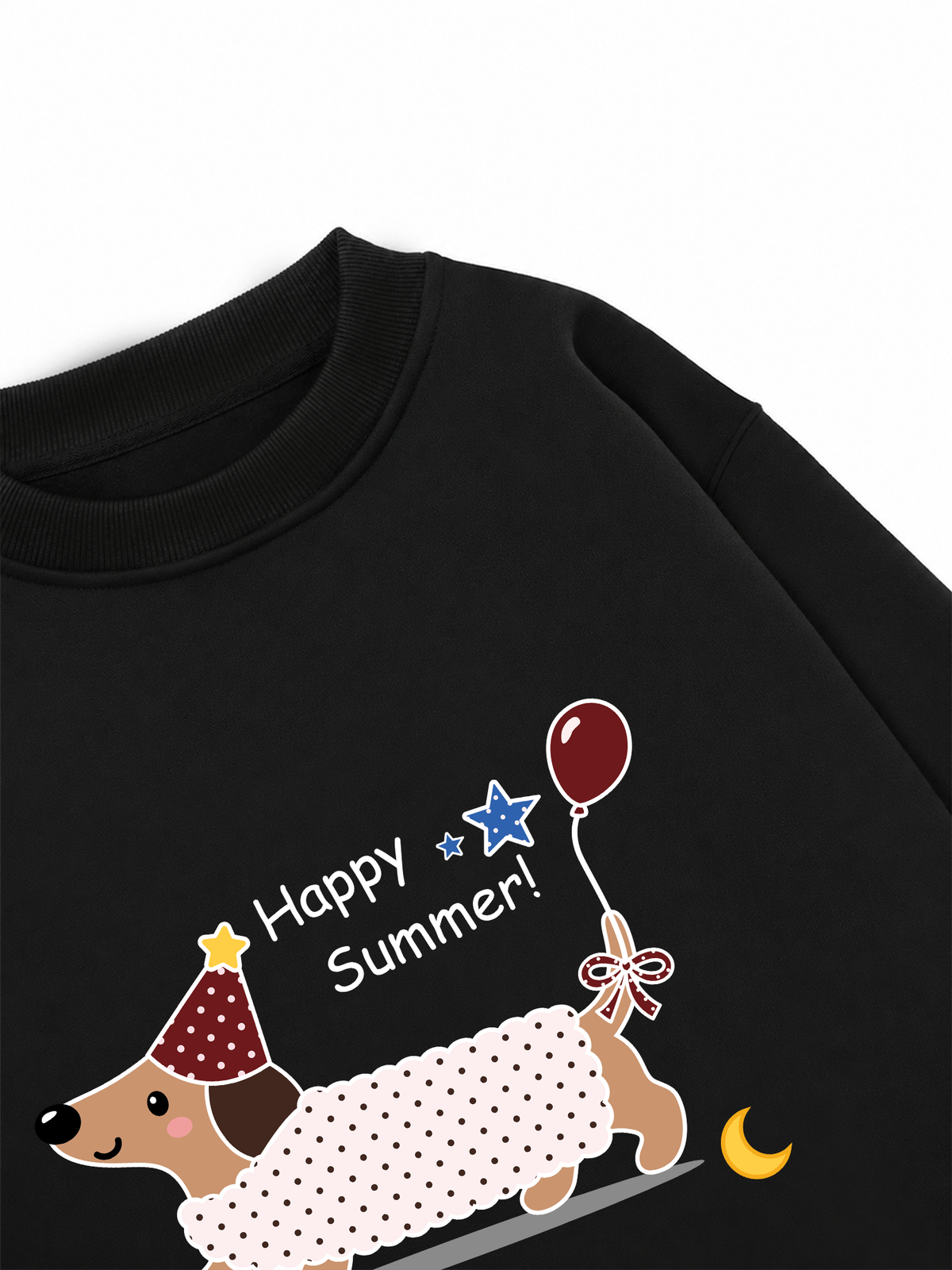 Áo Sweater Nỉ Hai Da Dotty Mood Happy Summer Dog