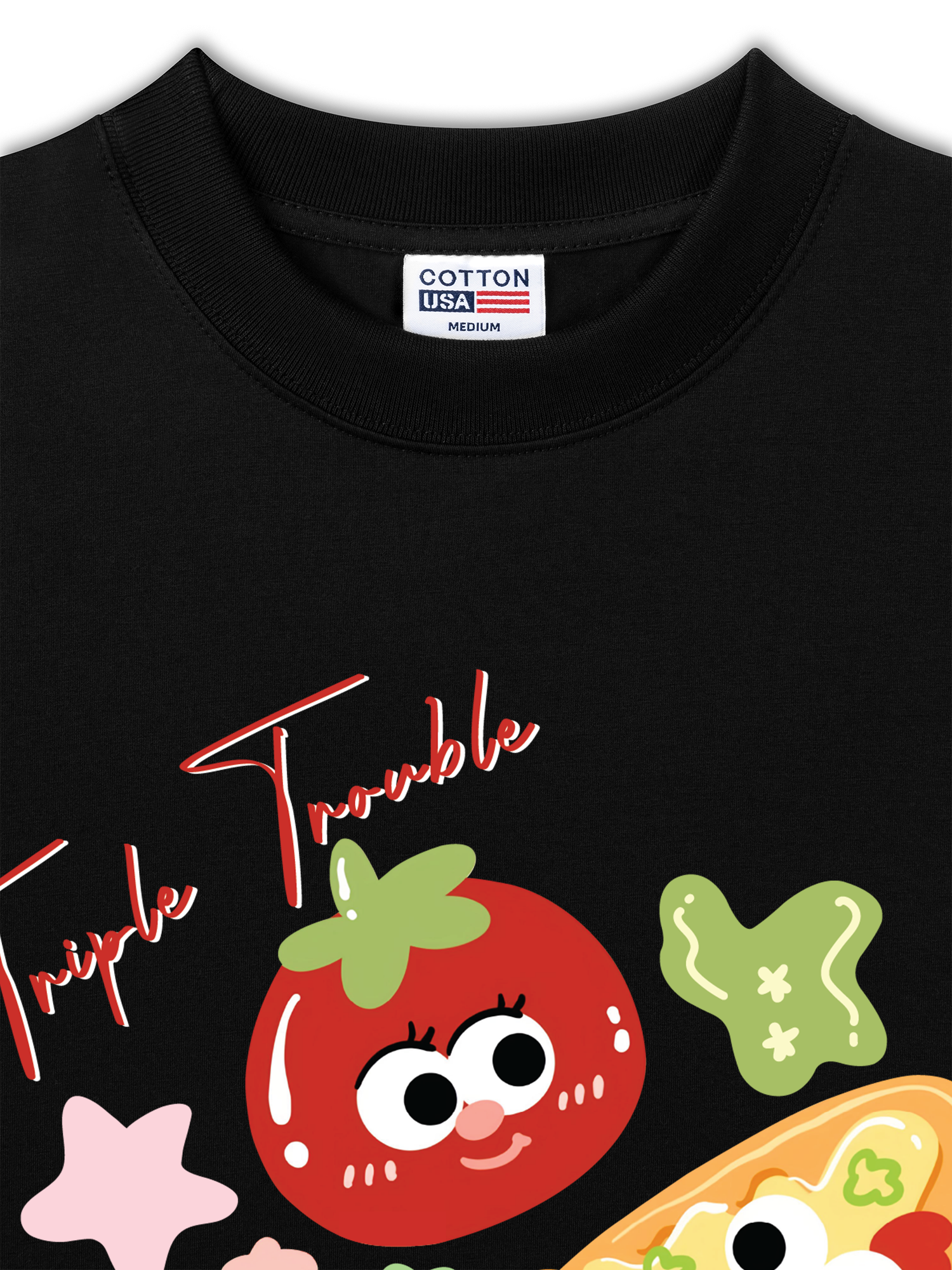 Áo Thun Relaxed Fit Yummy Mood Triple Trouble