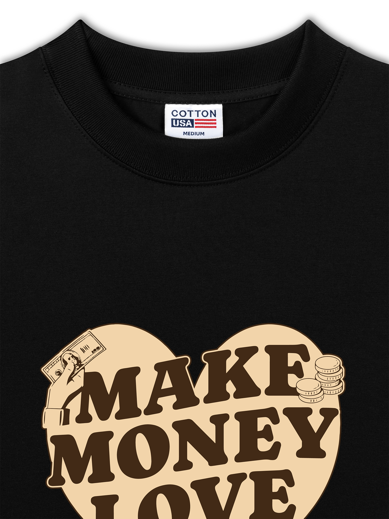 Áo Thun Relaxed Fit Money Make Money Love