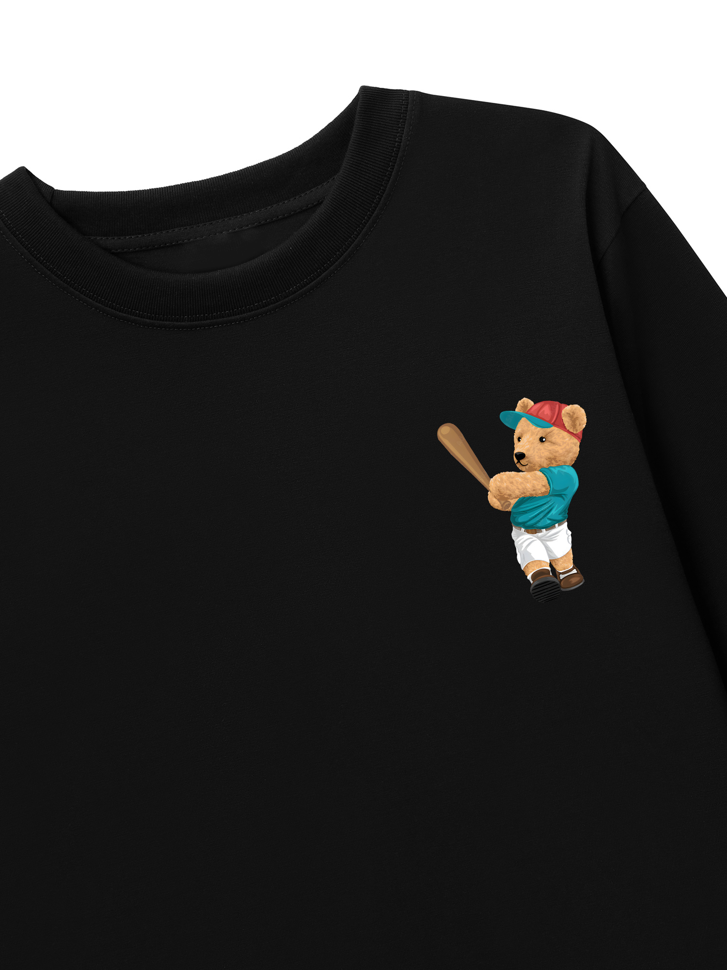 Áo Thun Dài Tay Baseball Home Run Teddy Bear