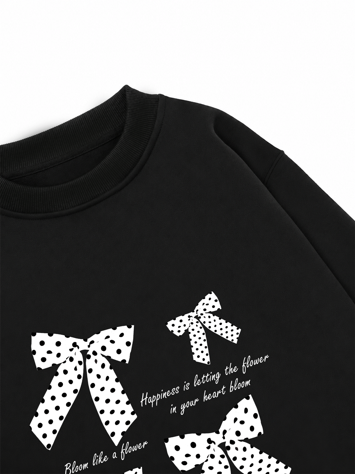 Áo Sweater Nỉ Hai Da Dotty Mood Lovely Bloom Ribbon