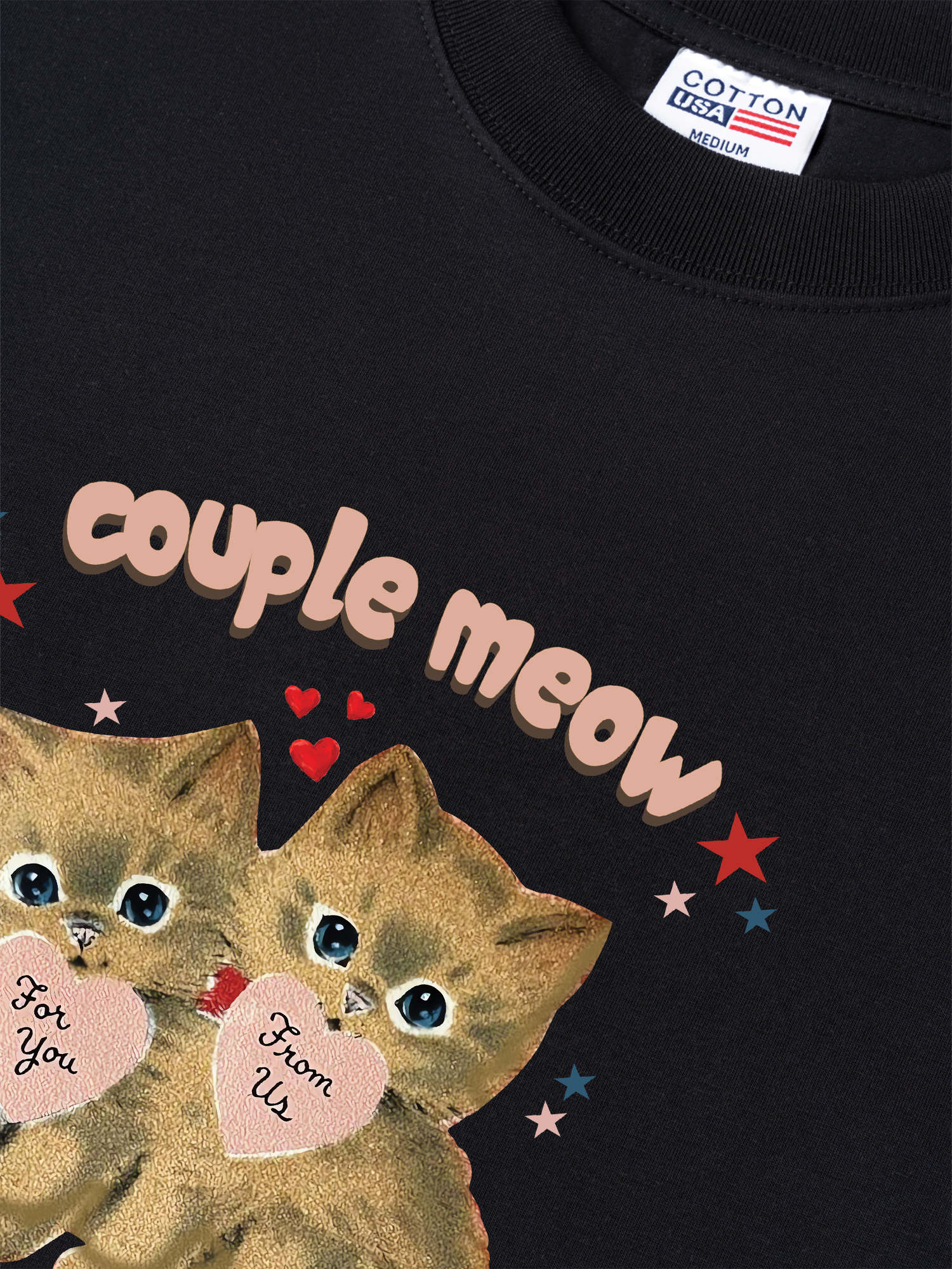 Áo Thun Relaxed Fit Soft Paw Couple Meow
