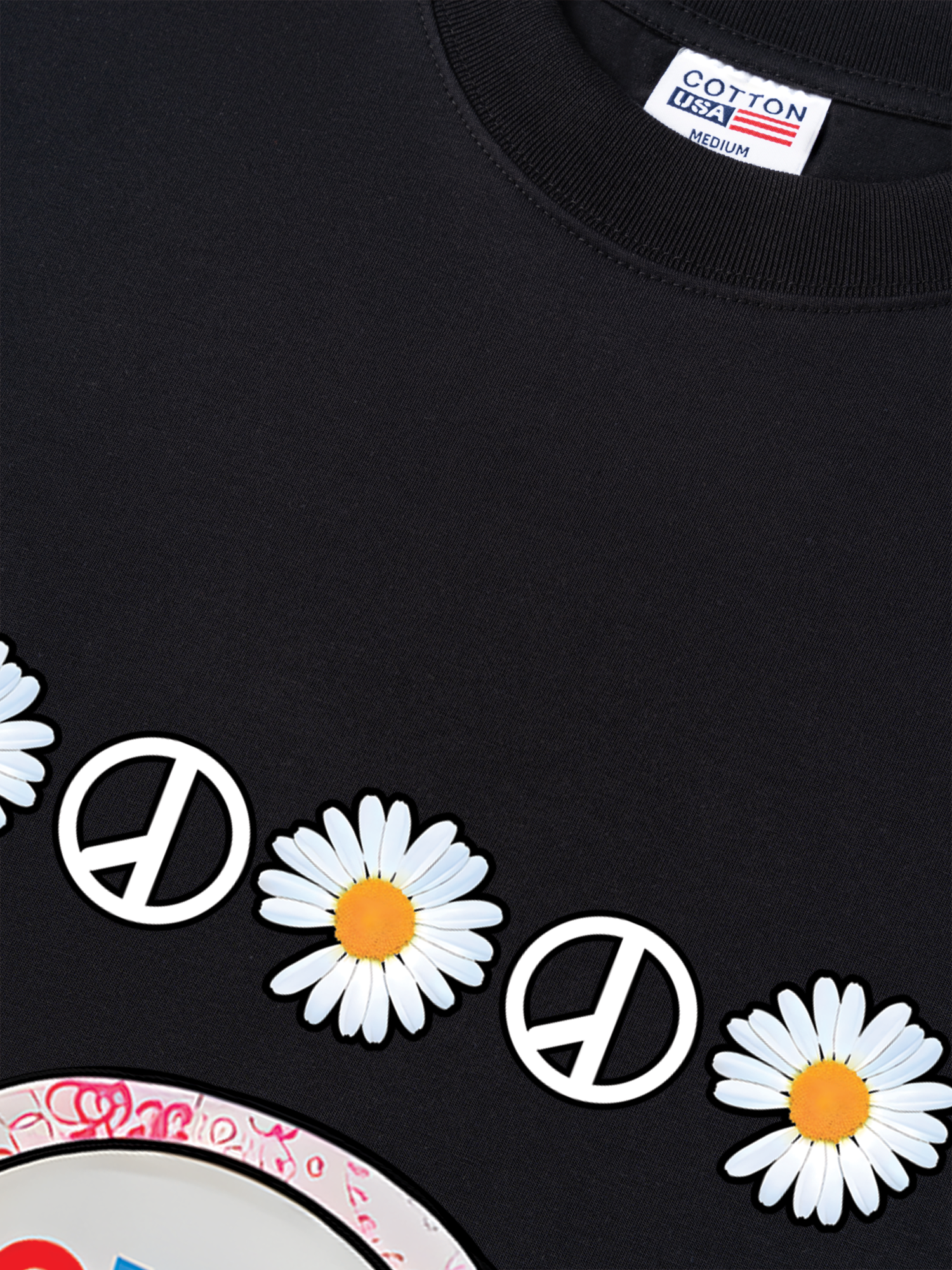 Áo Thun Relaxed Fit Floral With GD Chibi Daisy Flower