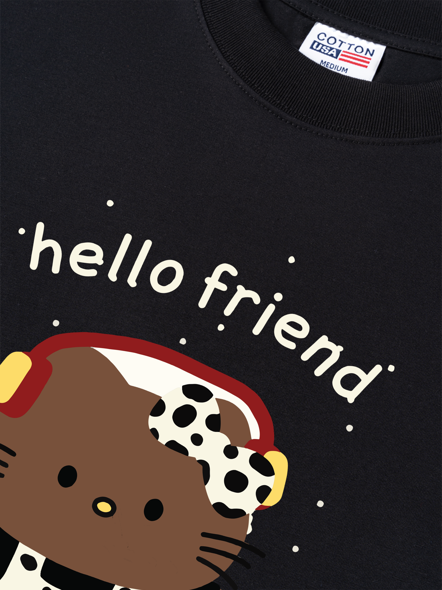 Áo Thun Relaxed Fit Soft Paw Hello Friend