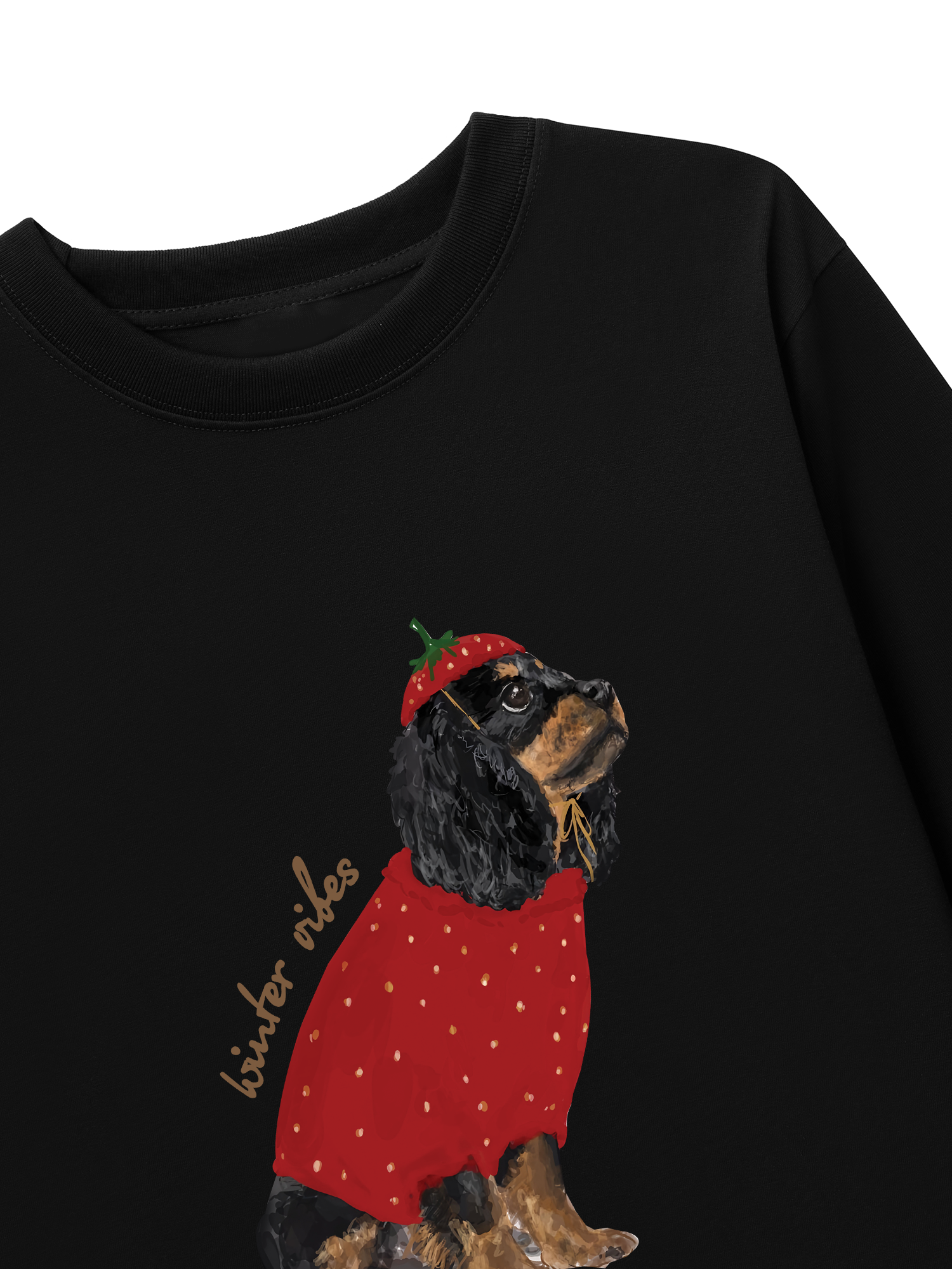 Áo Thun Dài Tay Winter Vibes Strawberry Puppy