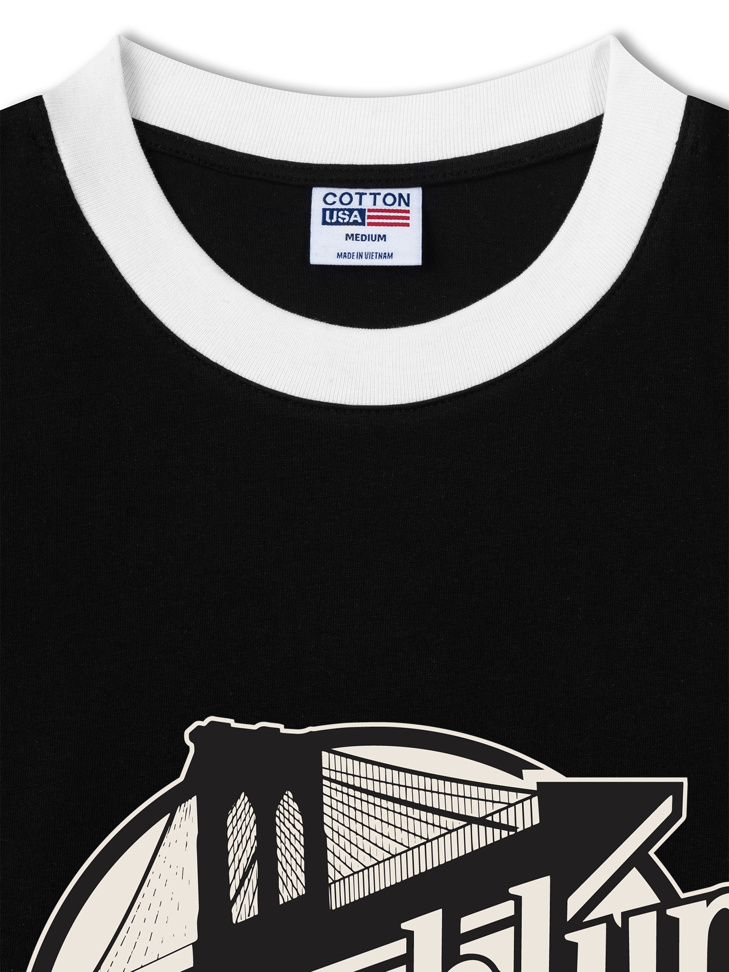 Áo Thun Ringer Relaxed Fit USA Brooklyn East Of The East