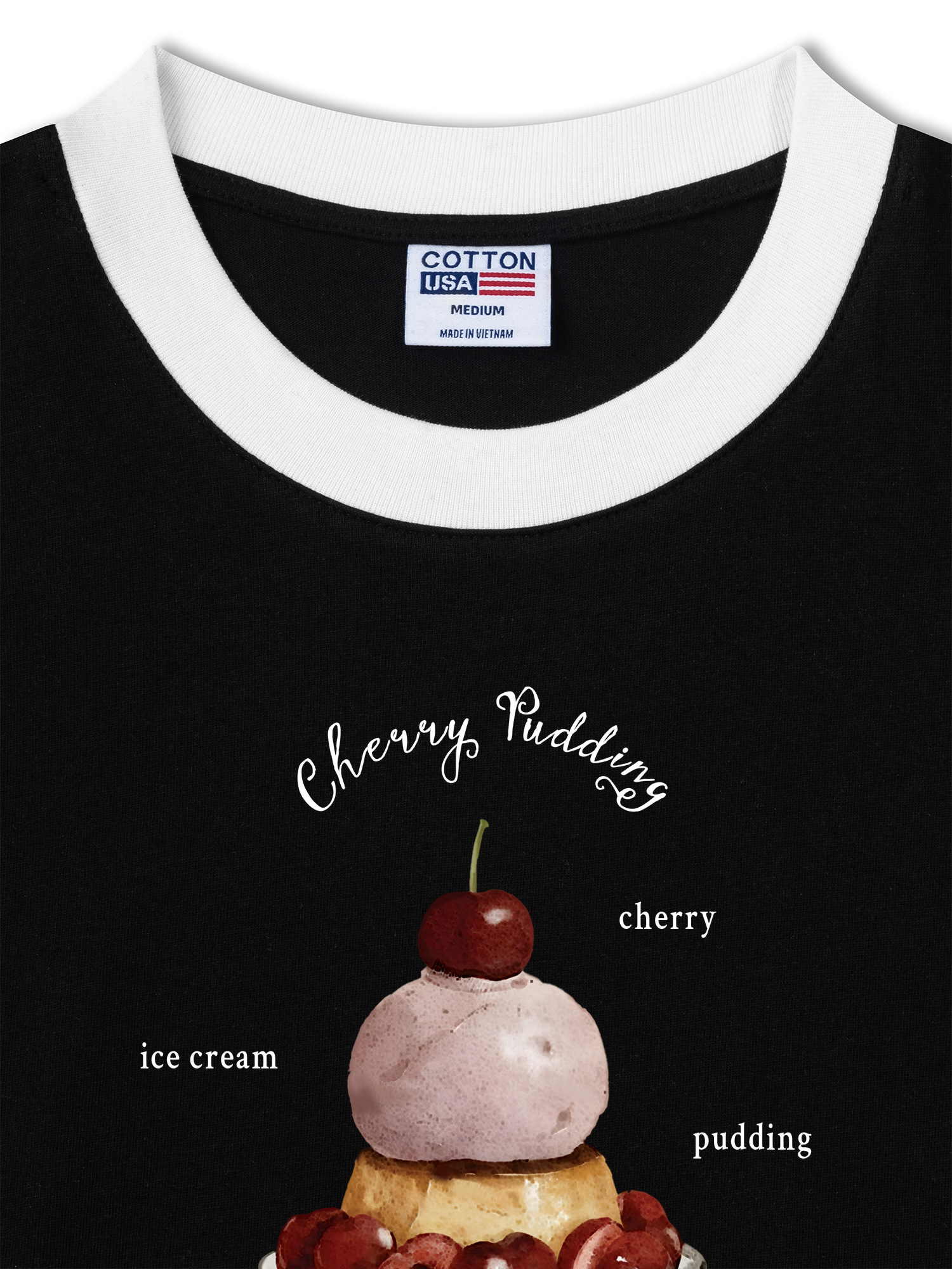 Áo Thun Ringer Relaxed Fit Tropical Cherry Pudding