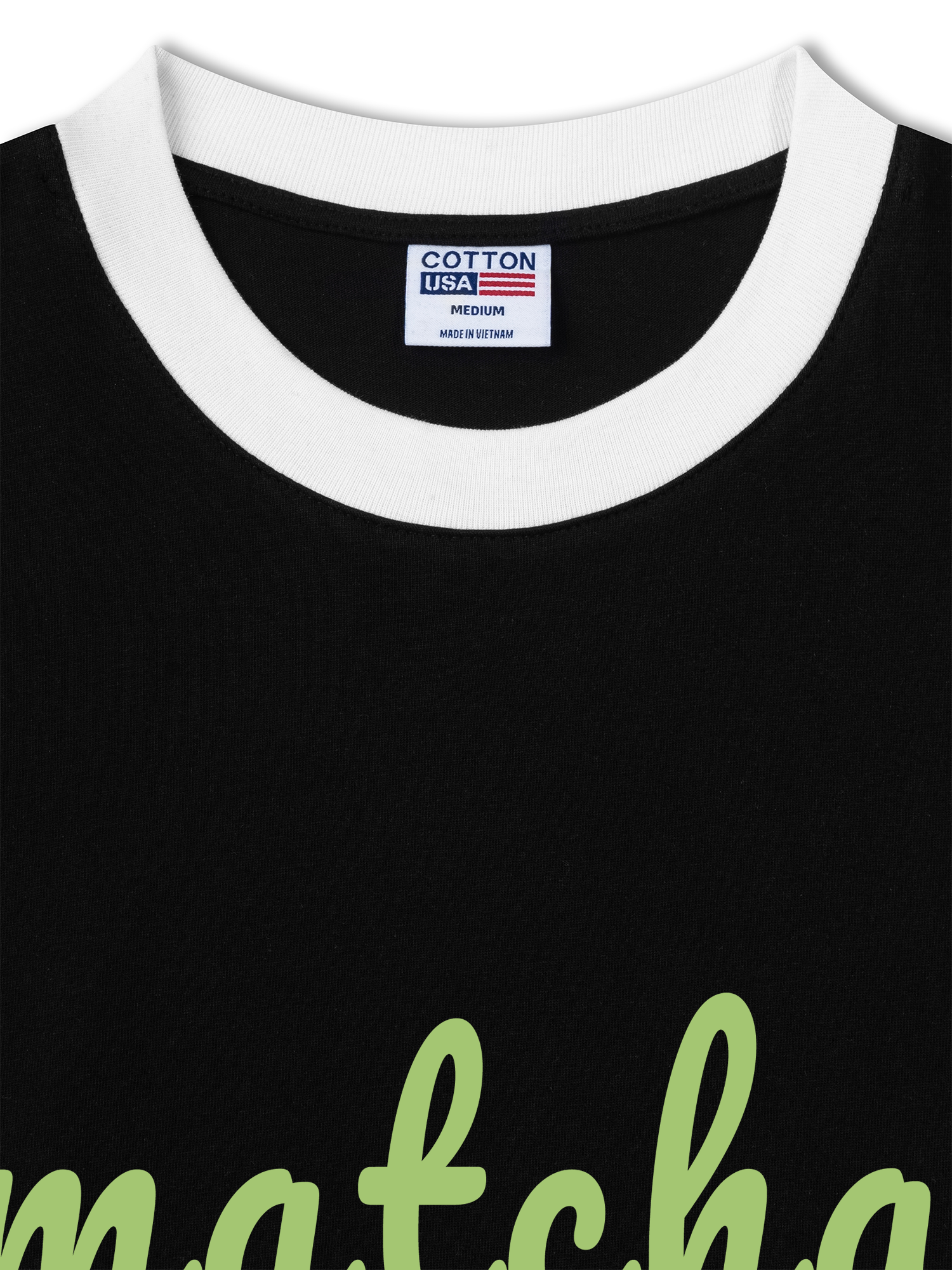 Áo Thun Ringer Relaxed Fit Save Water, Drink Matcha