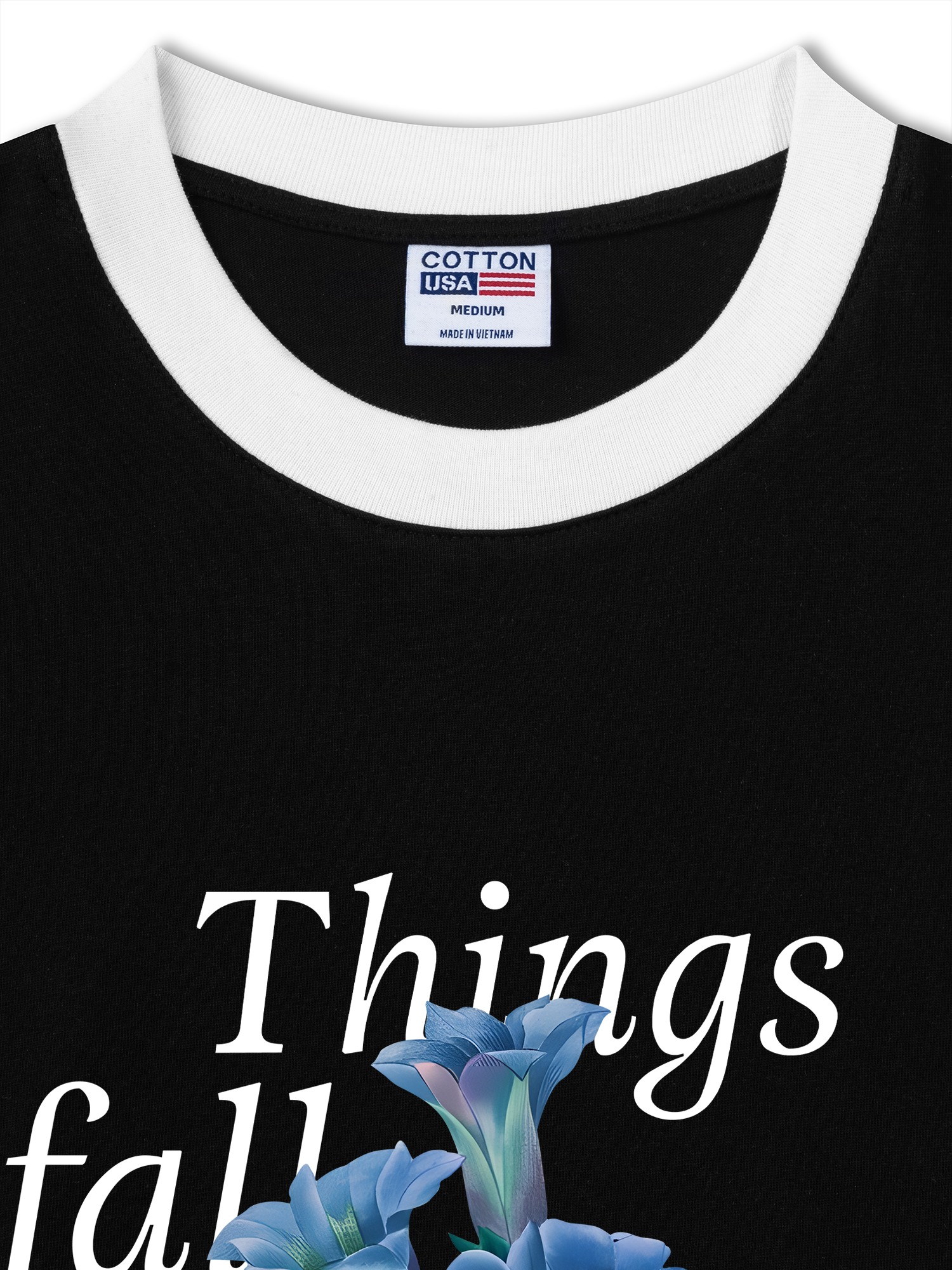 Áo Thun Ringer Relaxed Fit Floral Things Fall Apart