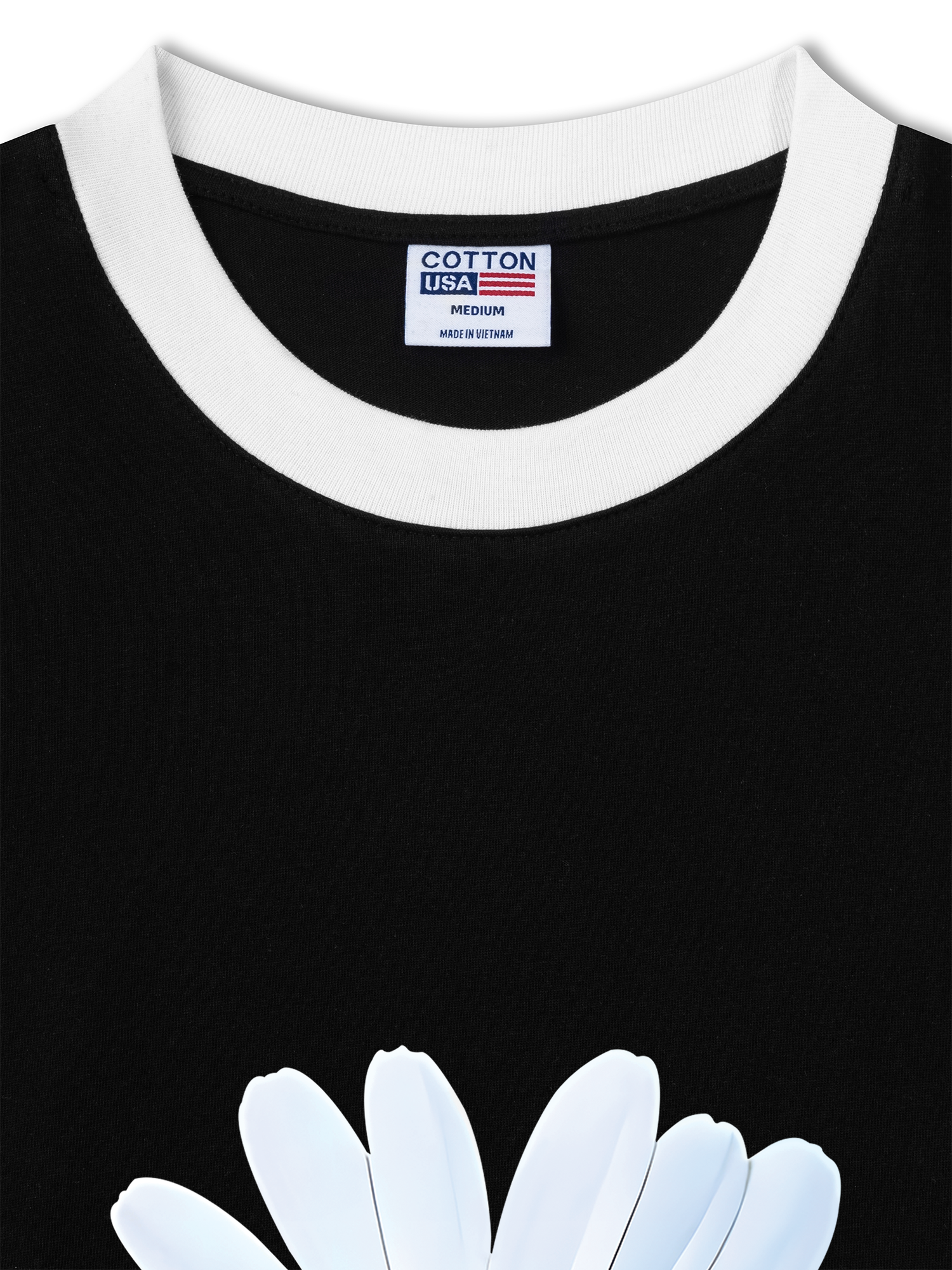 Áo Thun Ringer Relaxed Fit Floral Design For Vip Daisy Flower 2