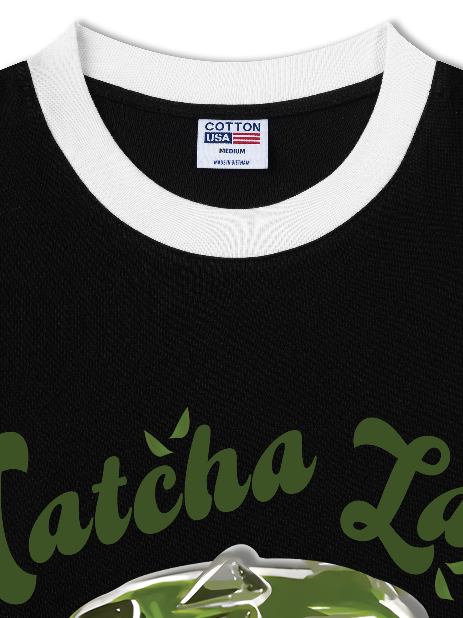 Áo Thun Ringer Relaxed Fit Tropical Matcha