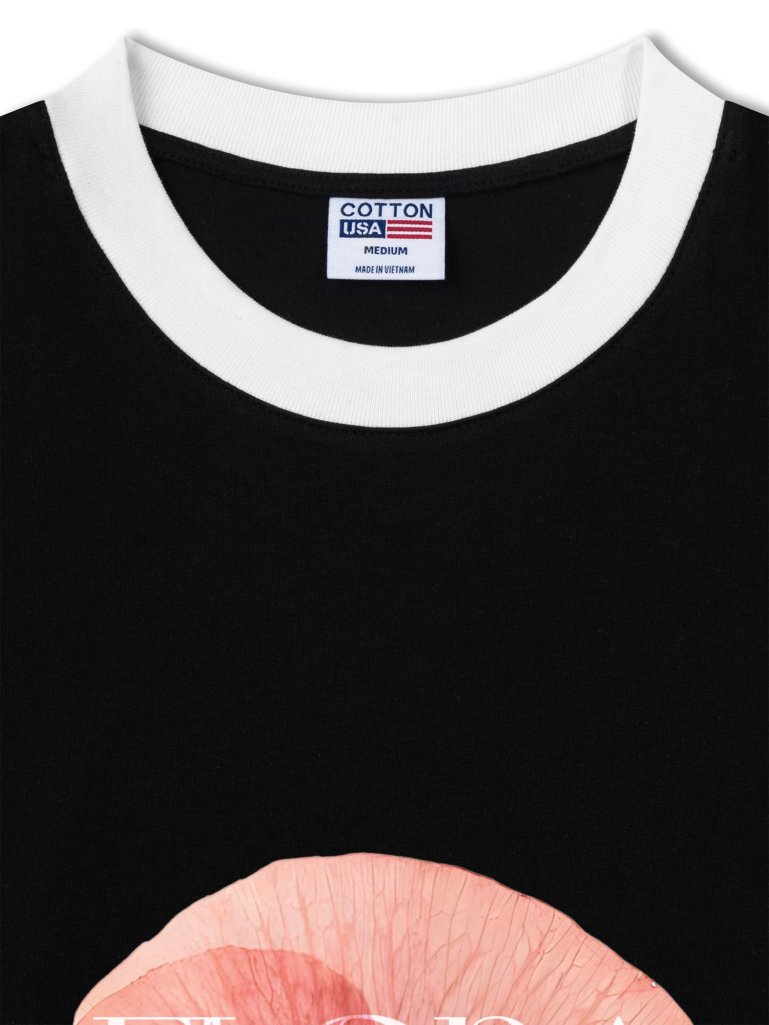 Áo Thun Ringer Relaxed Fit Floral Quote