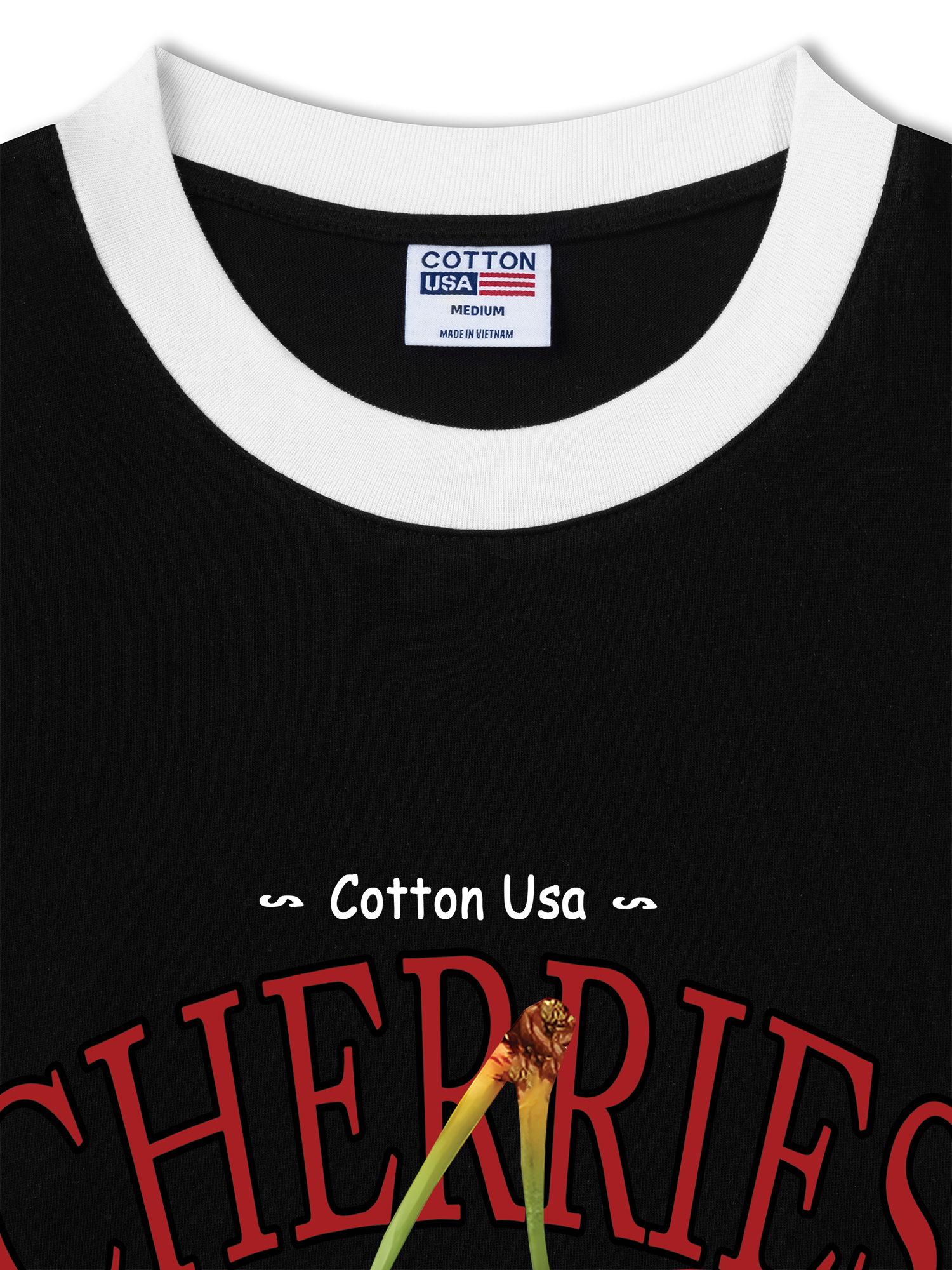 Áo Thun Ringer Relaxed Fit Tropical Cherries Sweet