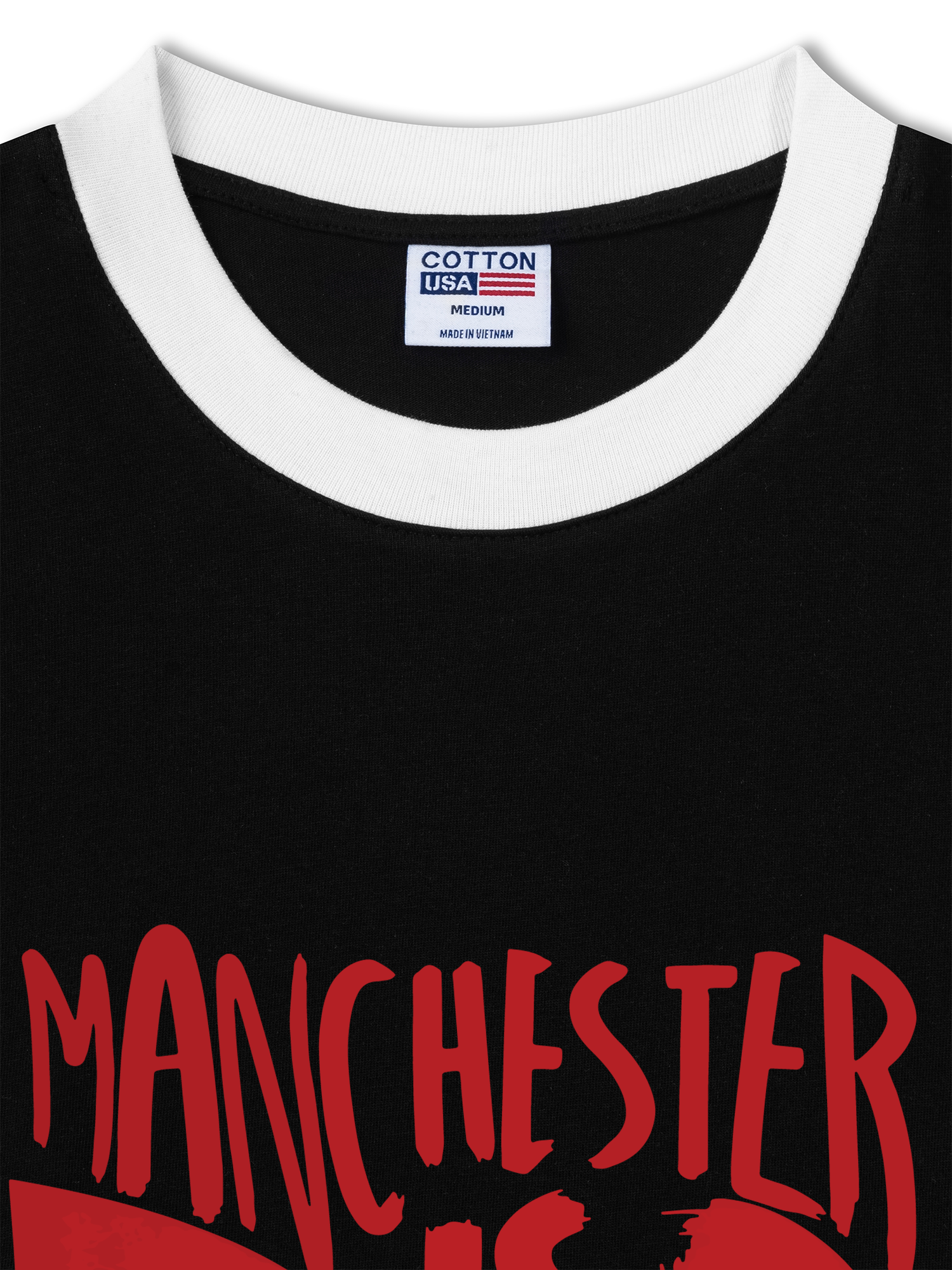 Áo Thun Ringer Relaxed Fit Manchester is Red