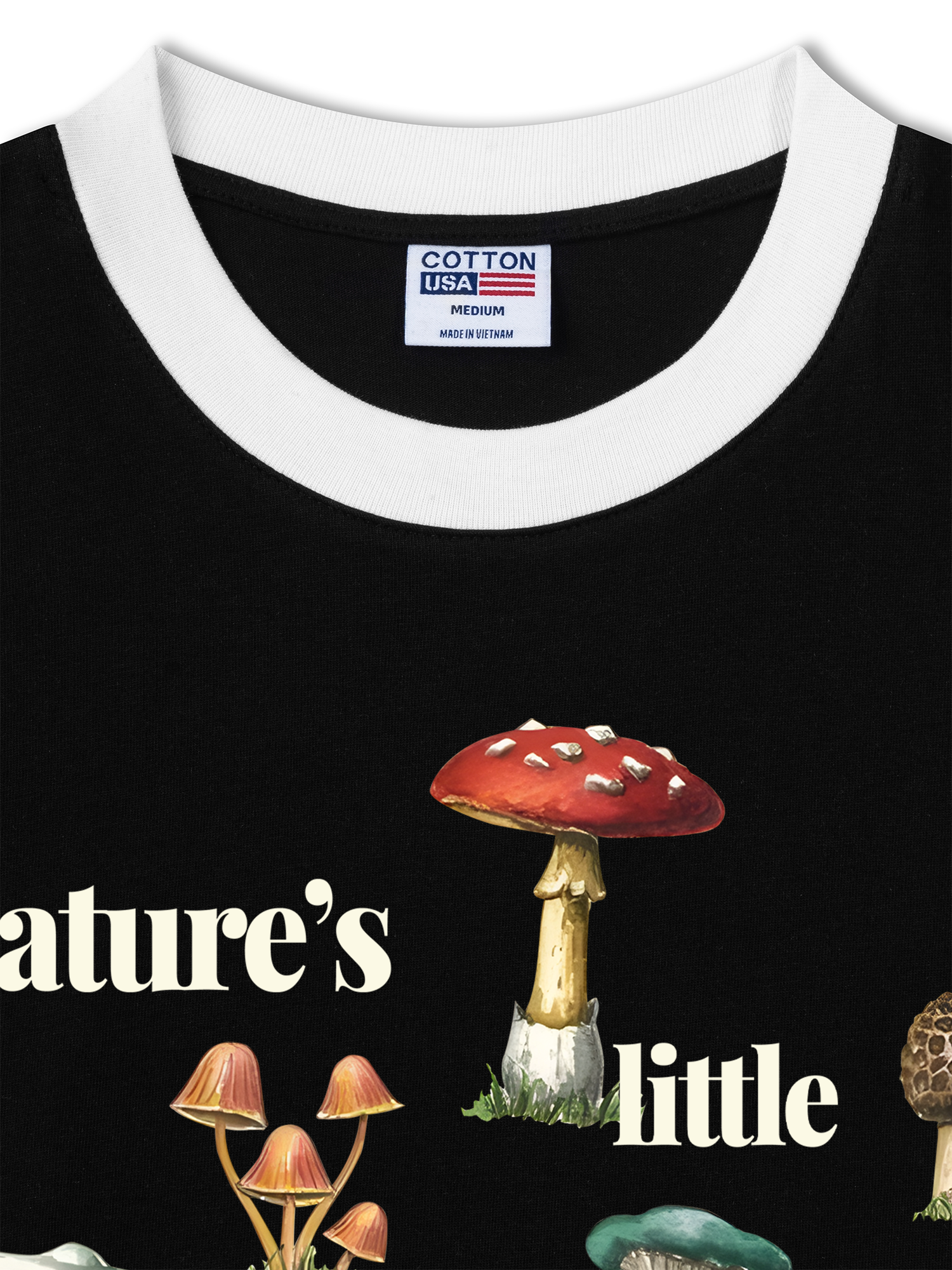 Áo Thun Ringer Relaxed Fit Tropical Mushroom Fungi