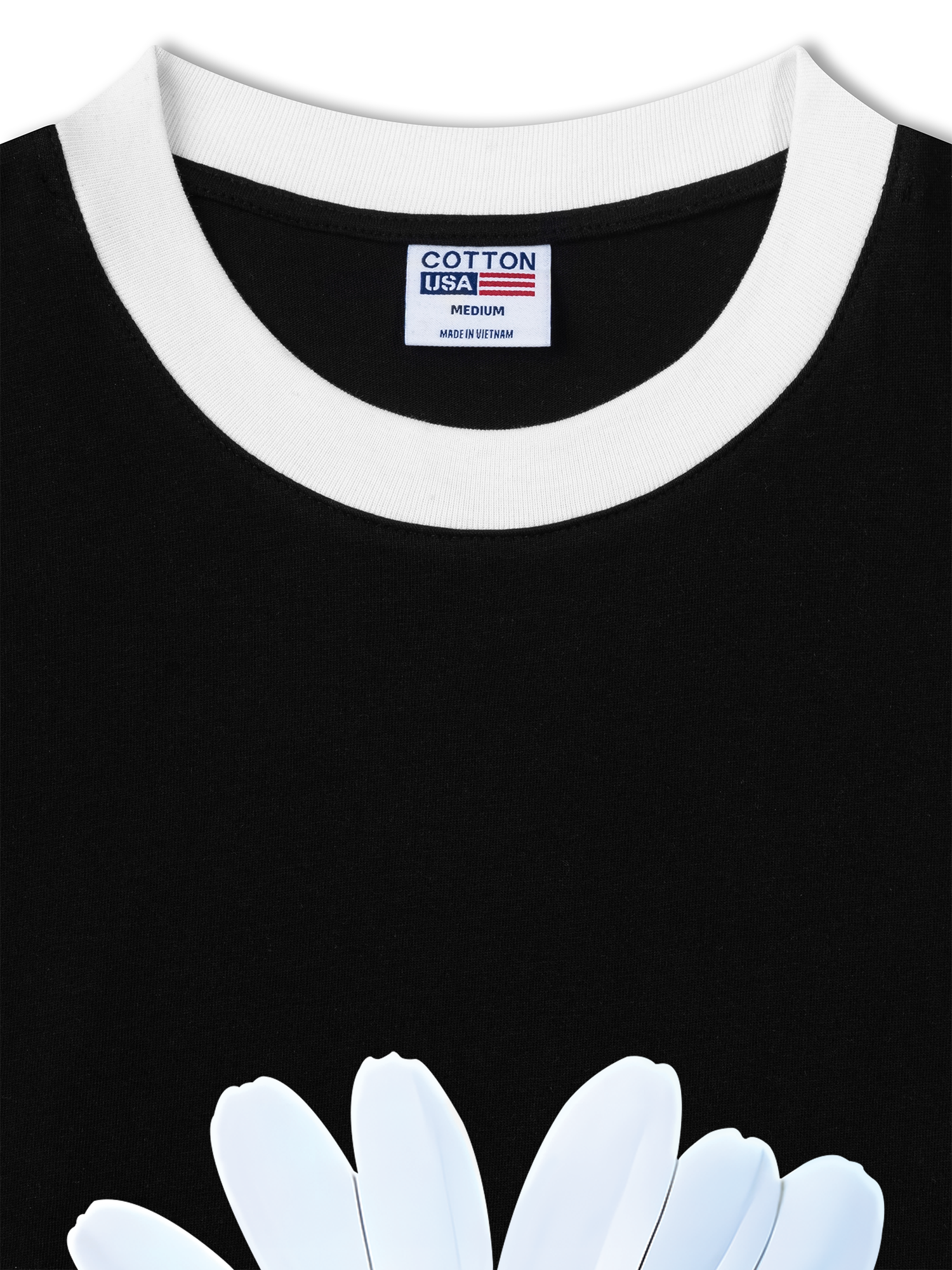 Áo Thun Ringer Relaxed Fit Floral Design For VIP Daisy Flower