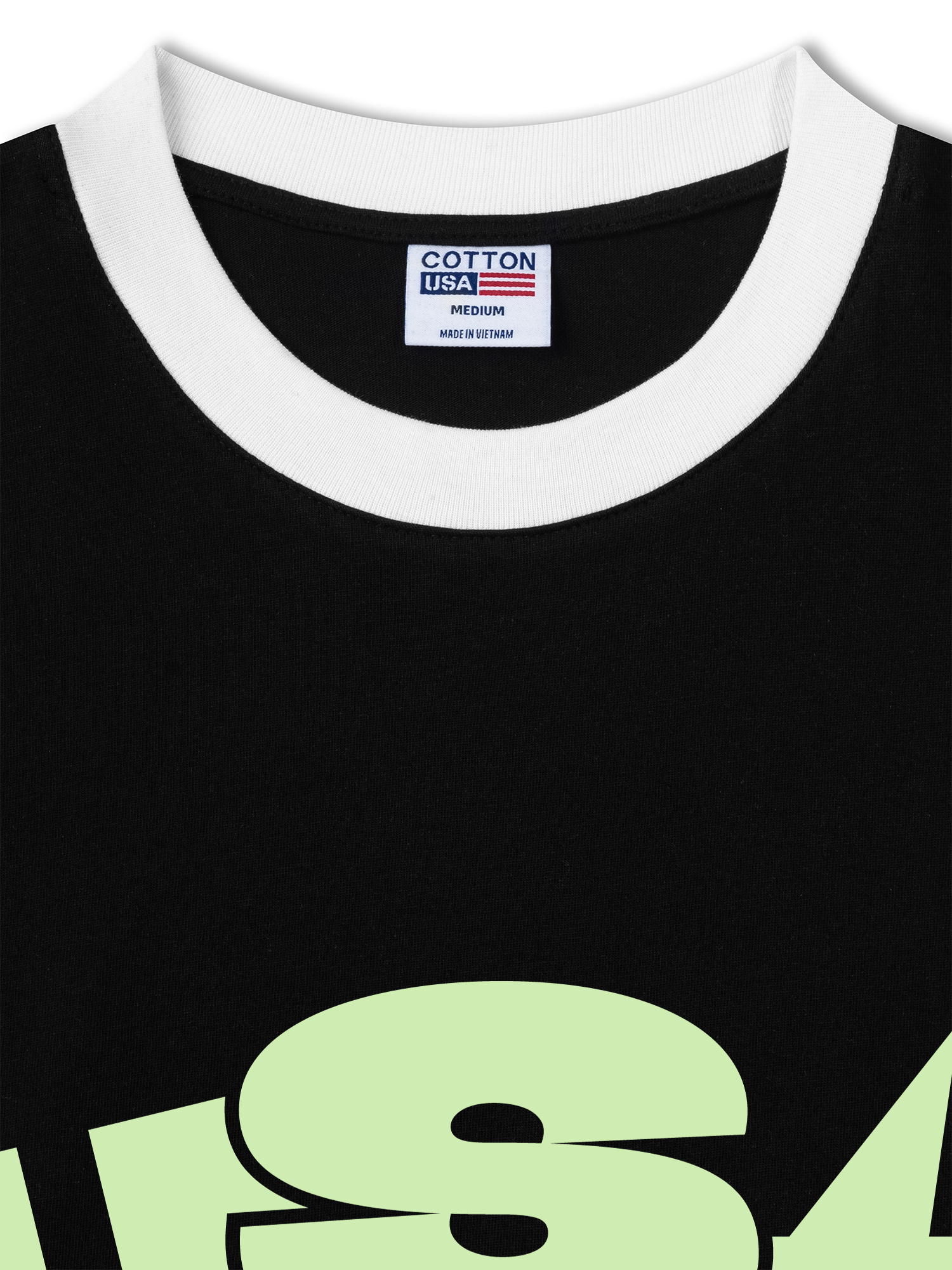 Áo Thun Ringer Relaxed Fit USA Hustle Non Stop