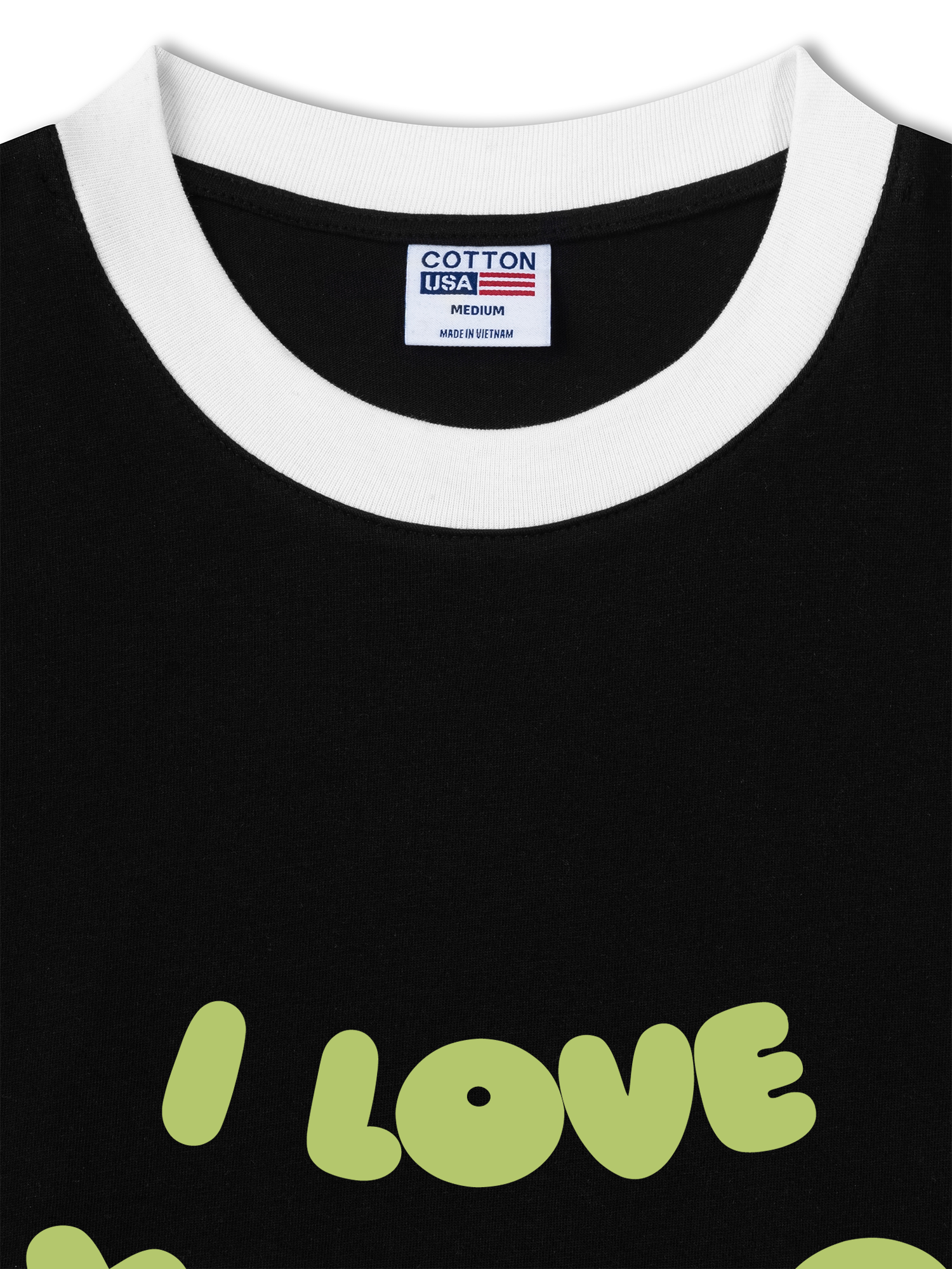 Áo Thun Ringer Relaxed Fit I Love You So Matcha