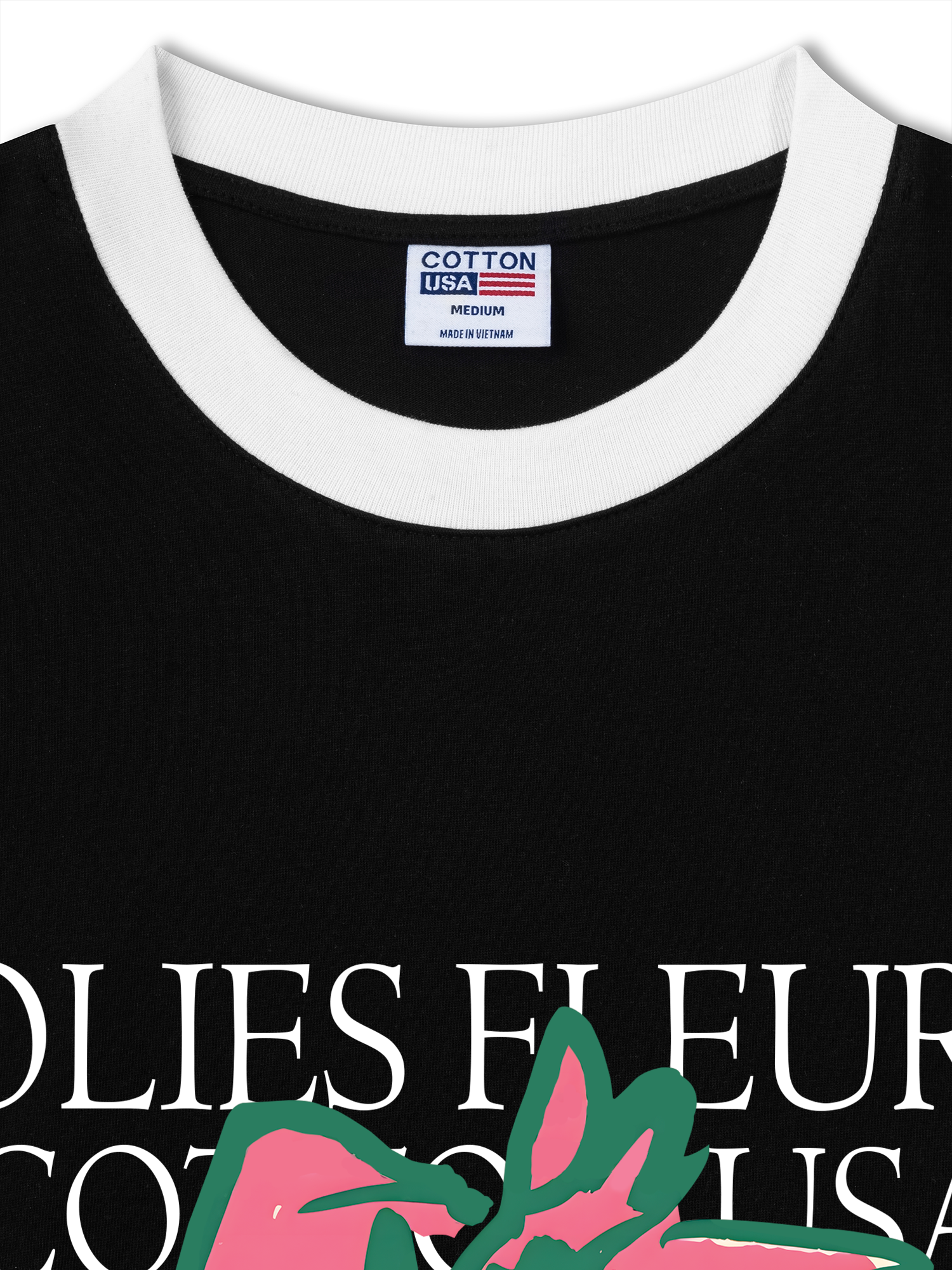 Áo Thun Ringer Relaxed Fit Floral Jolies Fleurs